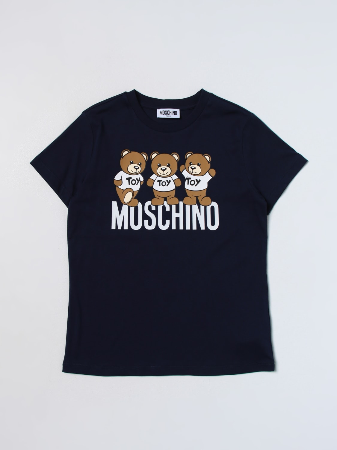 MOSCHINO KID：Tシャツ 女の子 - ブルー | GIGLIO.COMオンラインの