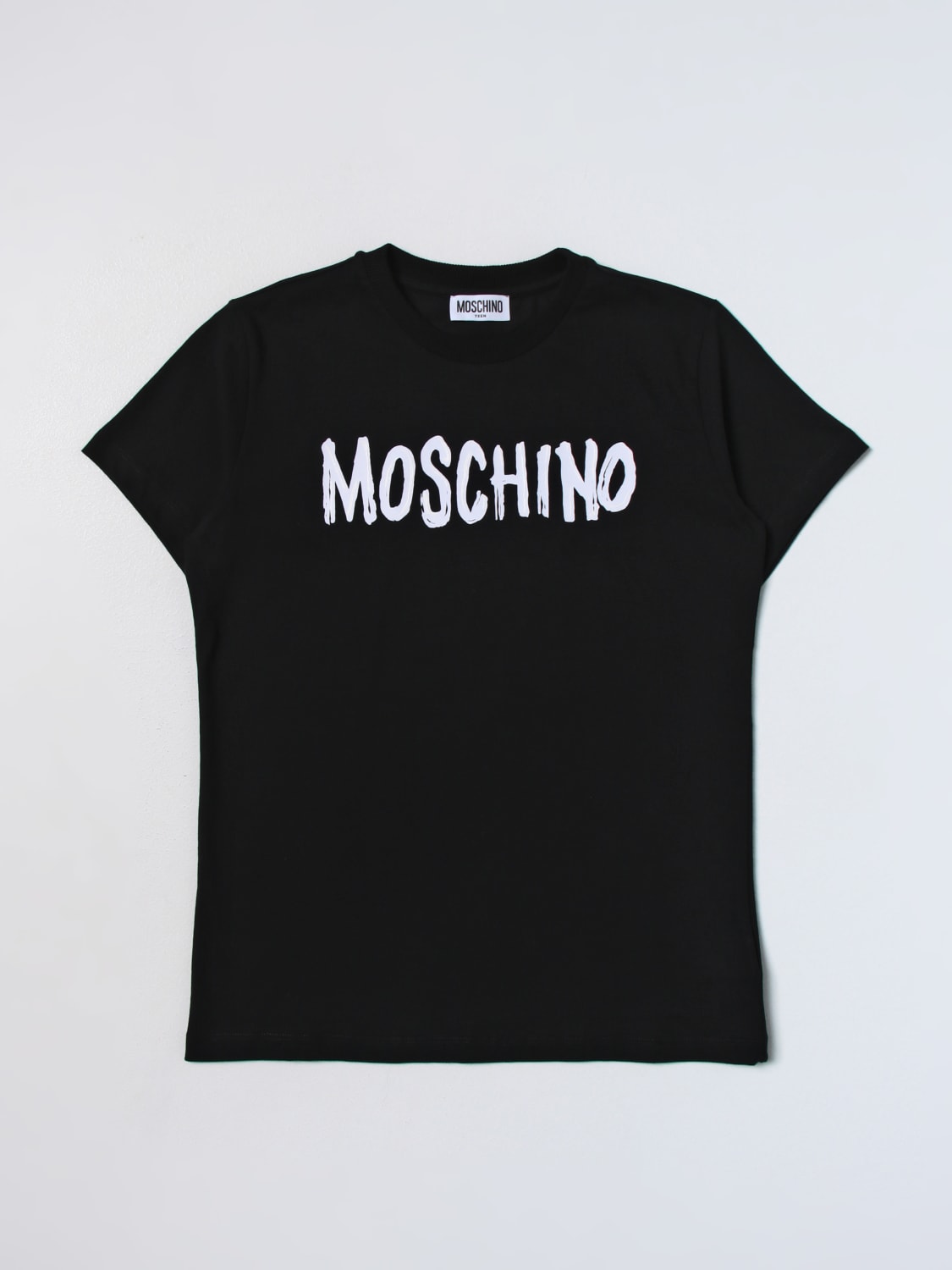 MOSCHINO KID：Tシャツ 男の子 - ブラック | GIGLIO.COMオンラインの