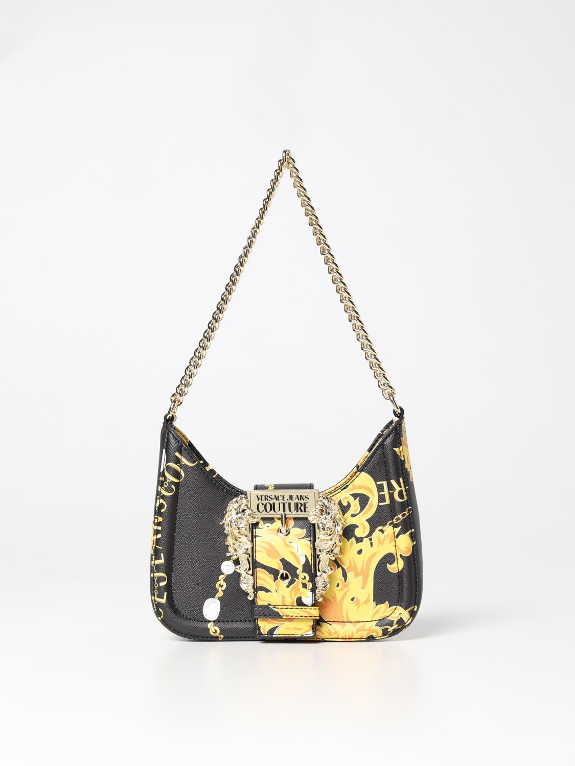 VERSACE JEANS COUTURE: Baroque bag in saffiano synthetic leather ...