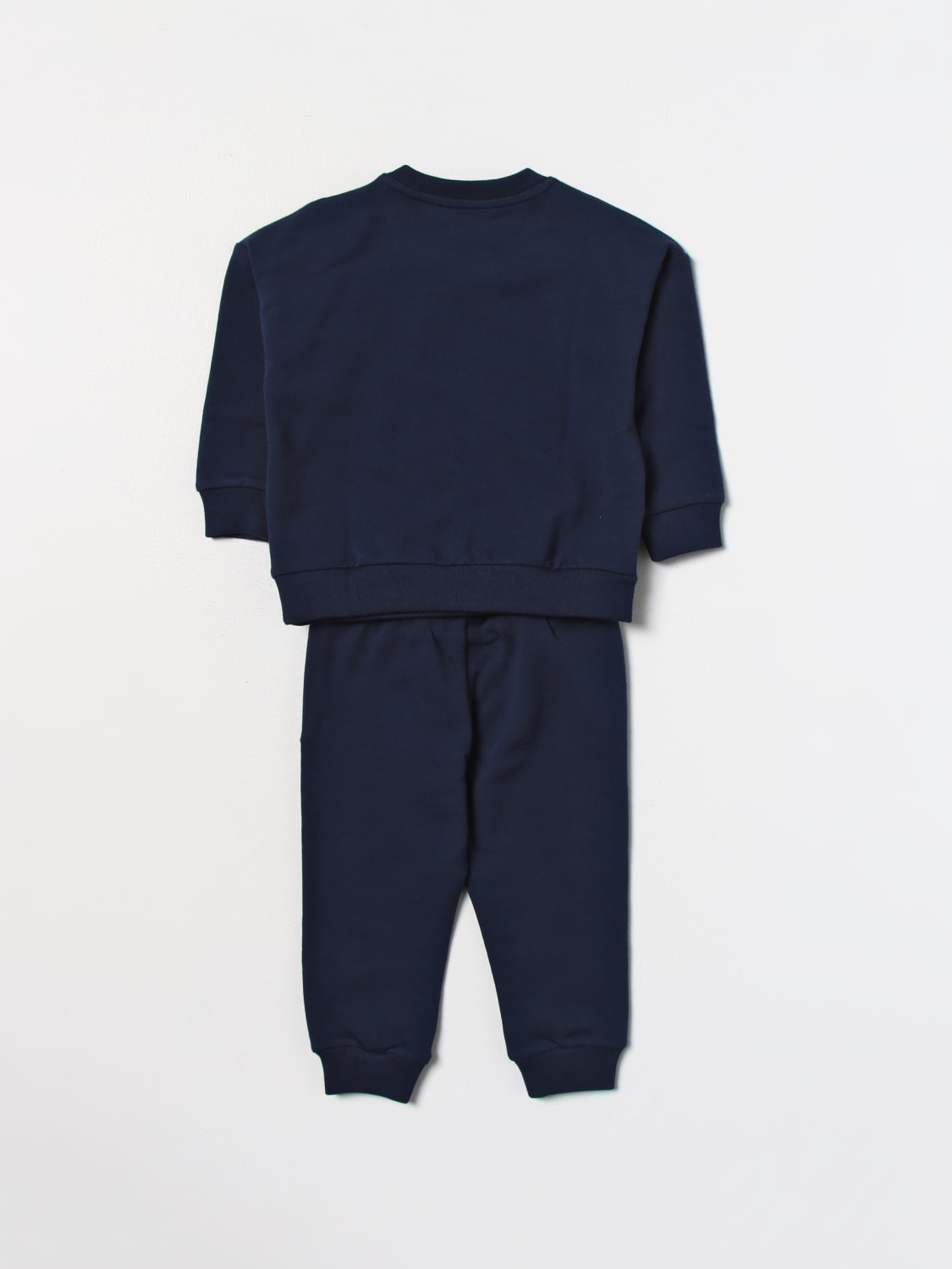 MOSCHINO BABY: outfit in stretch cotton - Blue | Moschino Baby jumpsuit ...