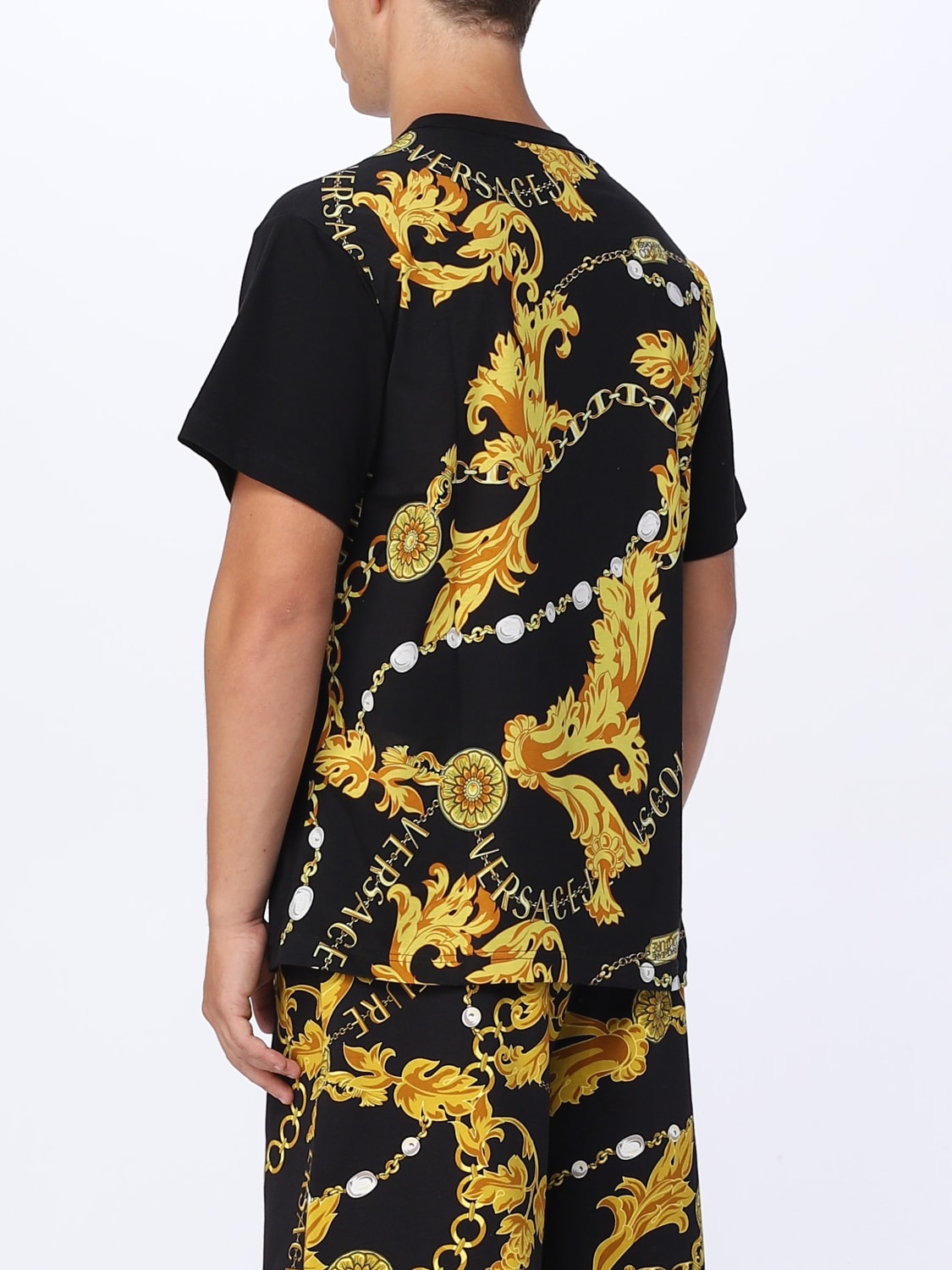 VERSACE JEANS COUTURE：Tシャツ メンズ - ブラック | GIGLIO.COM ...