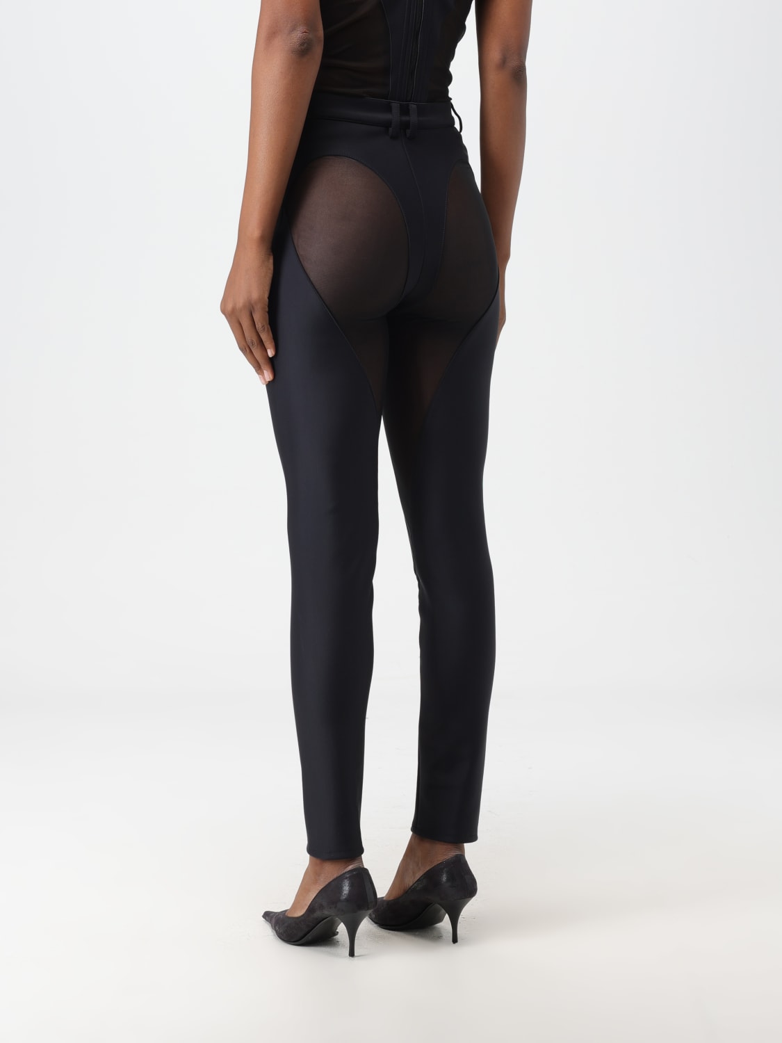 MUGLER: pants for woman - Black