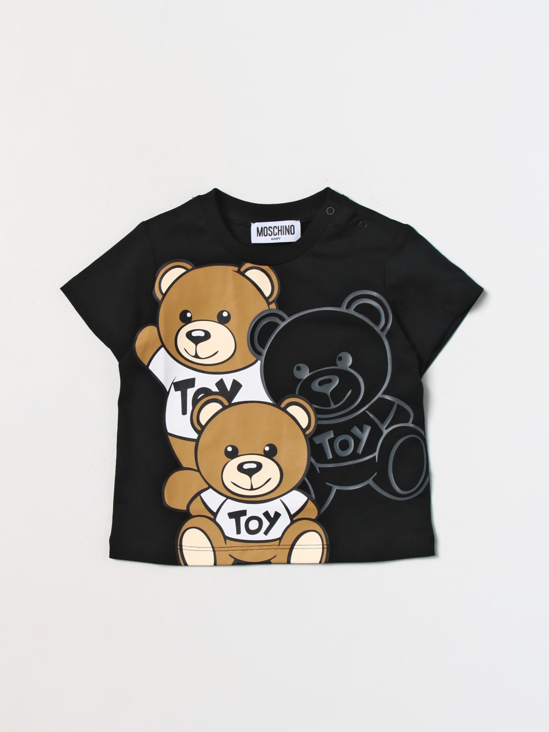 MOSCHINO BABY: t-shirt in cotton - Black | Moschino Baby t-shirt