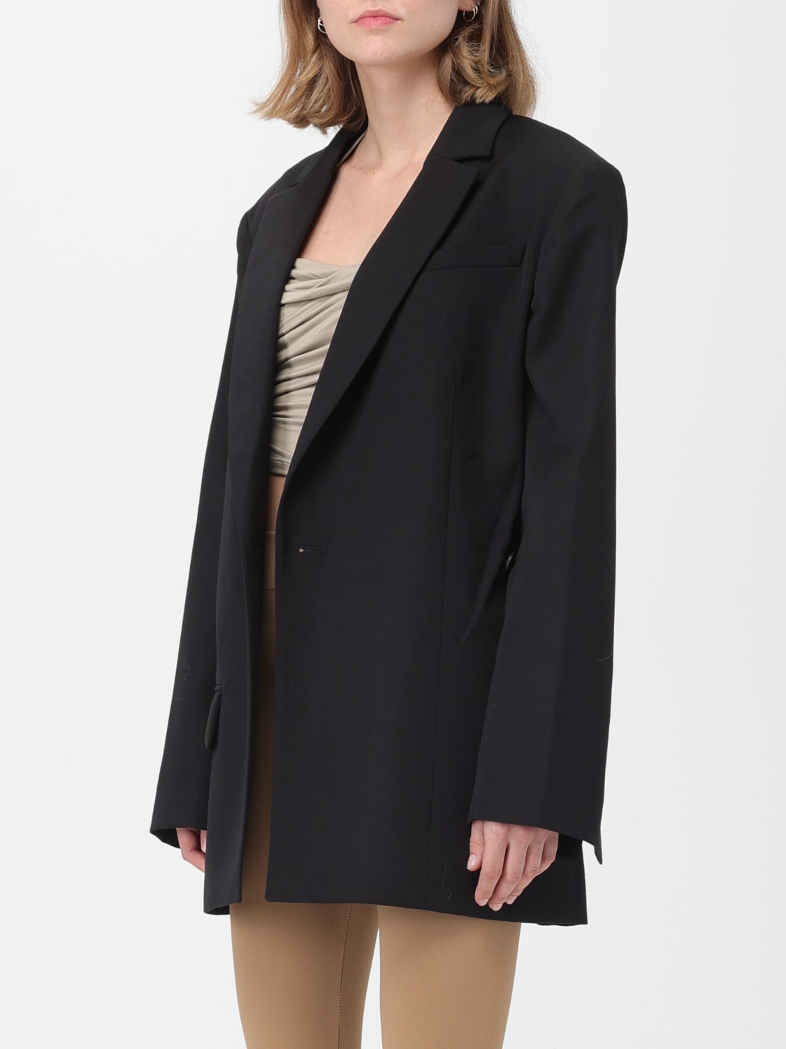 JACQUEMUS: blazer for woman - Black | Jacquemus blazer 231JA0221333 ...