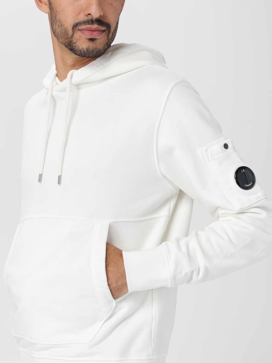 White cp store hoodie