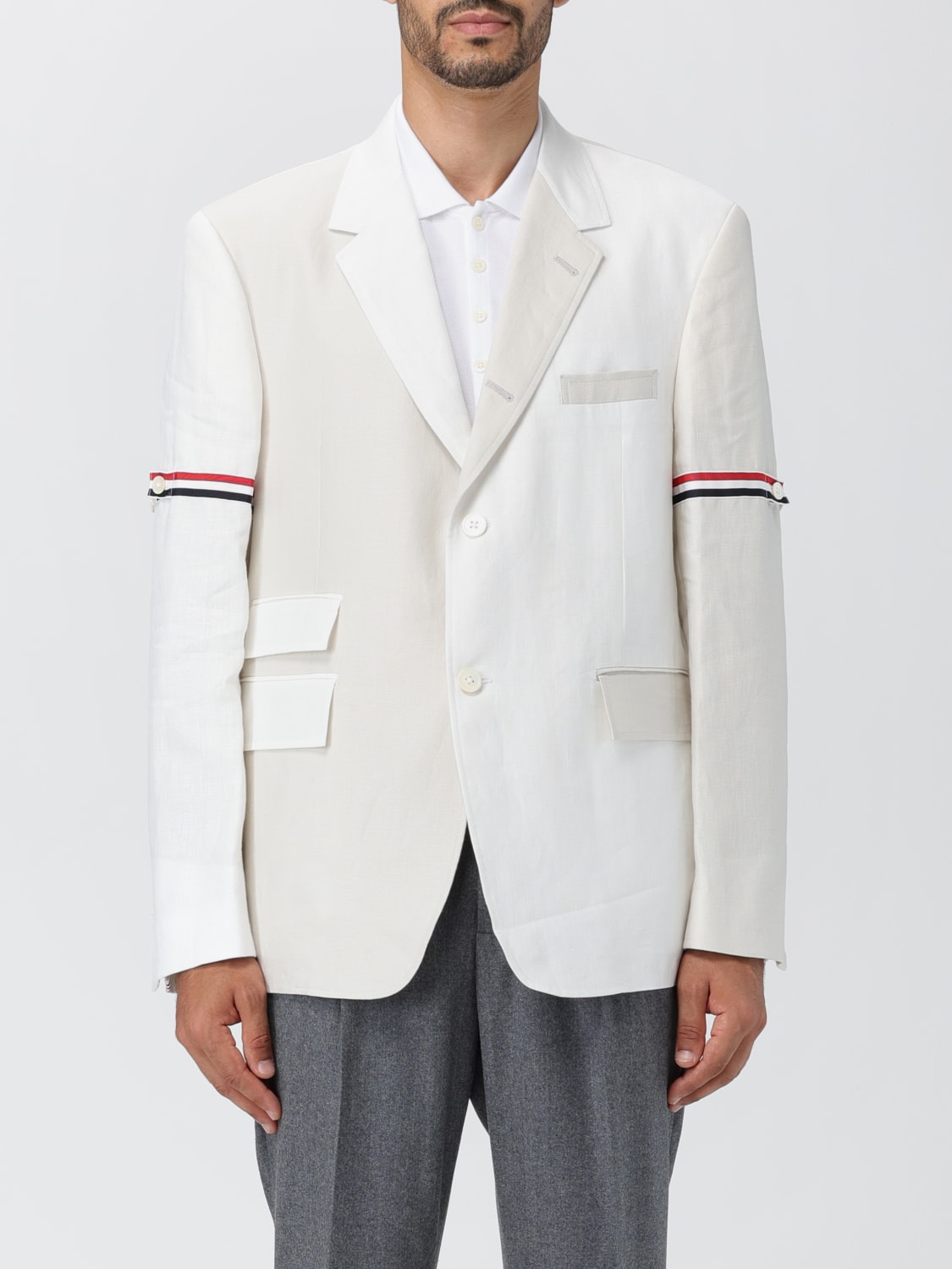 THOM BROWNE: jacket for man - White | Thom Browne jacket