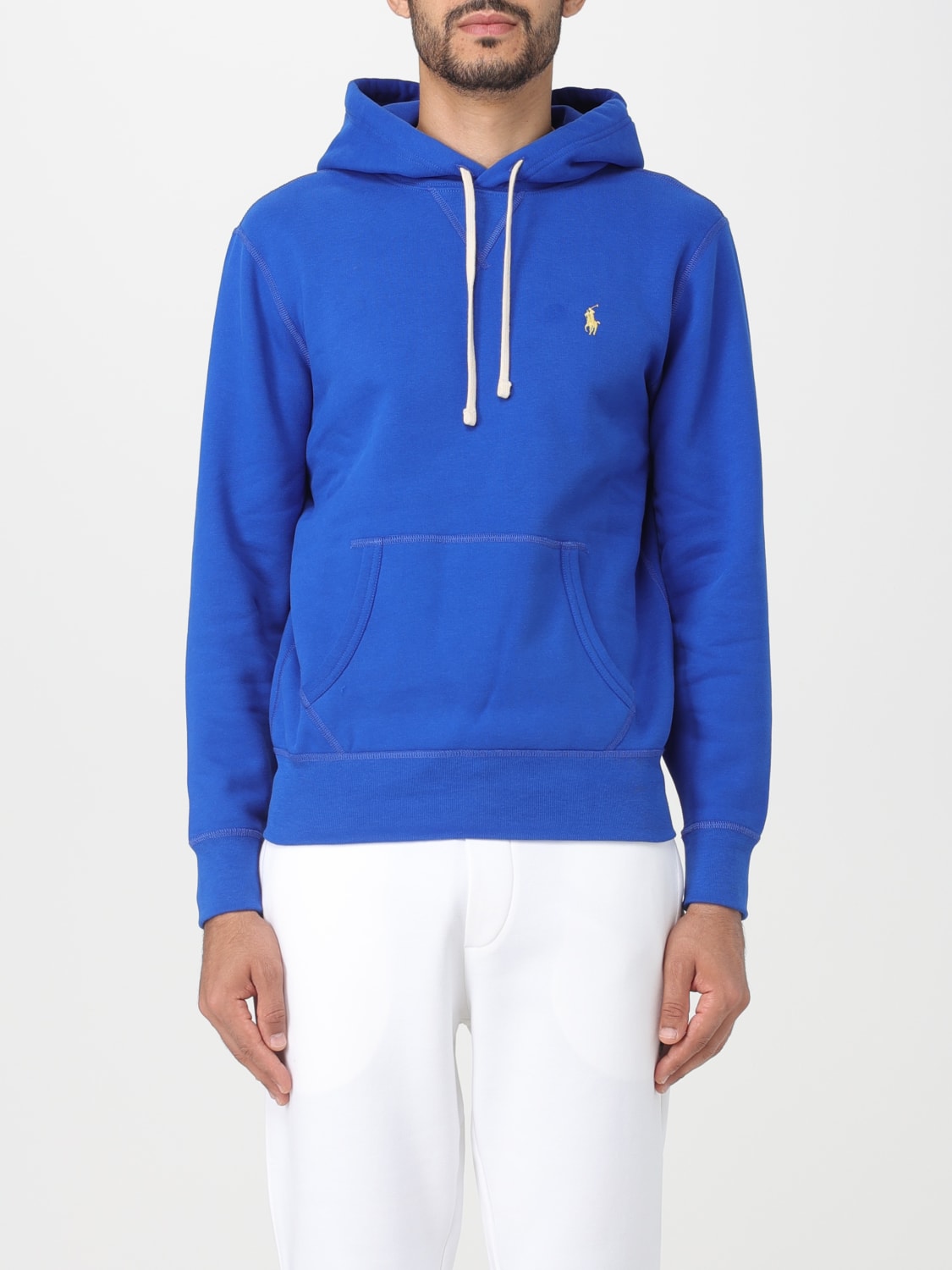 POLO RALPH LAUREN - Men's regular sweatshirt with hood and logo - Blue -  710888282002