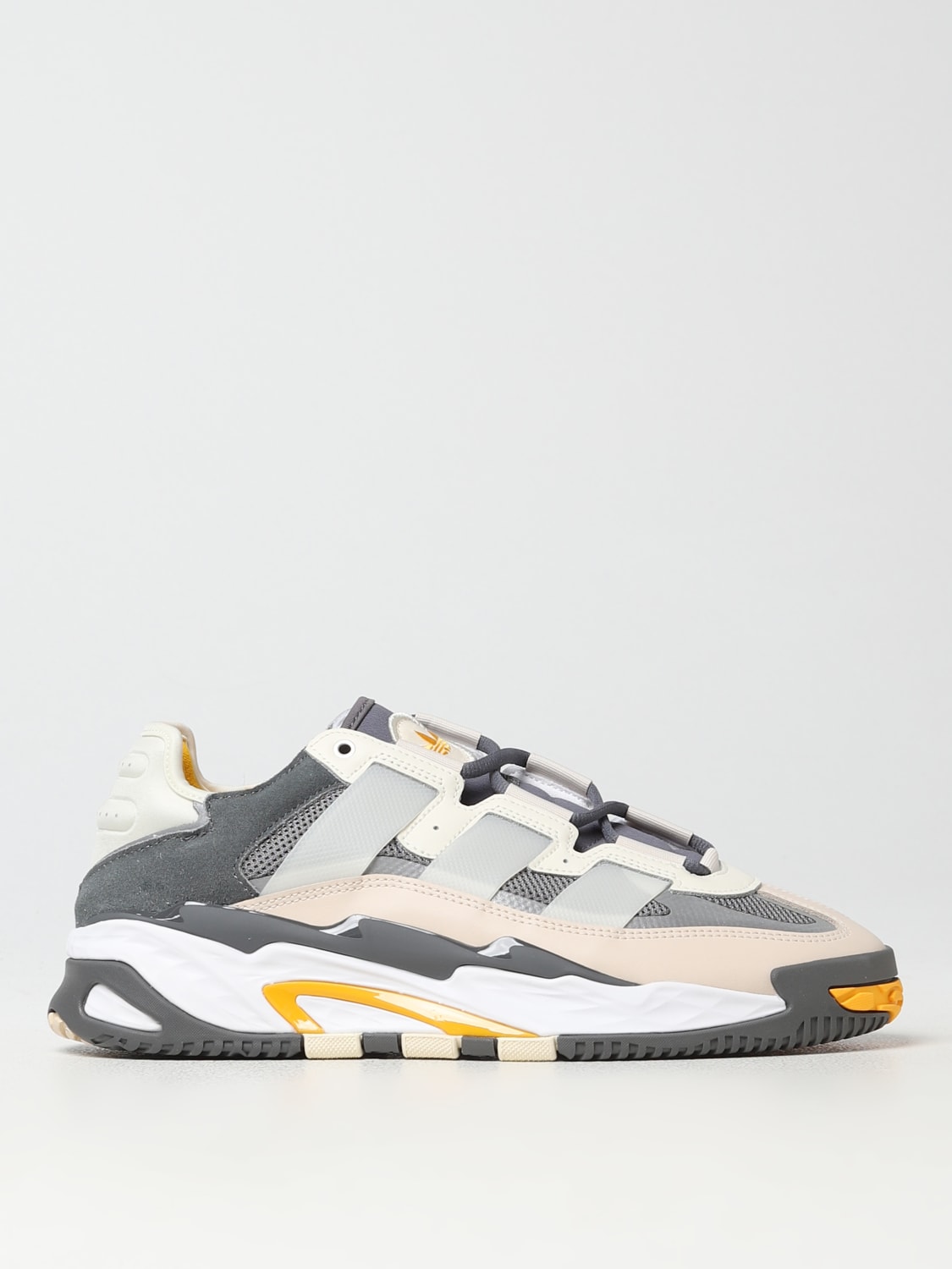ADIDAS ORIGINALS: Niteball sneakers in leather and fabric - Grey