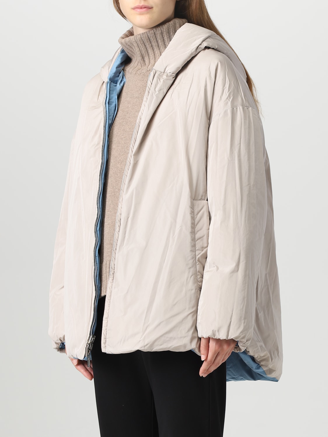 MAX MARA THE CUBE: reversible down jacket in quilted nylon