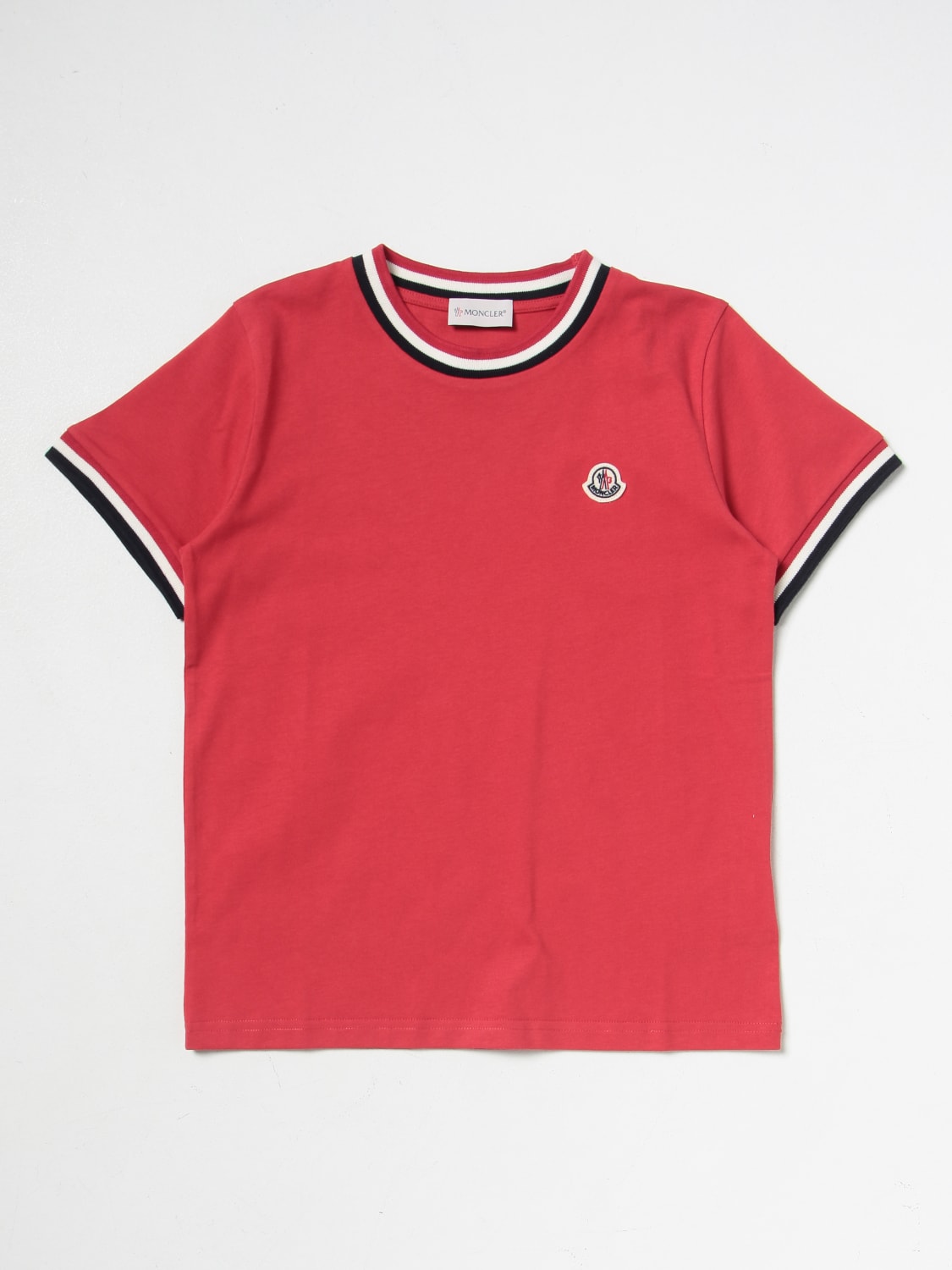 MONCLER：Tシャツ 男の子 - レッド | GIGLIO.COMオンラインのMoncler T