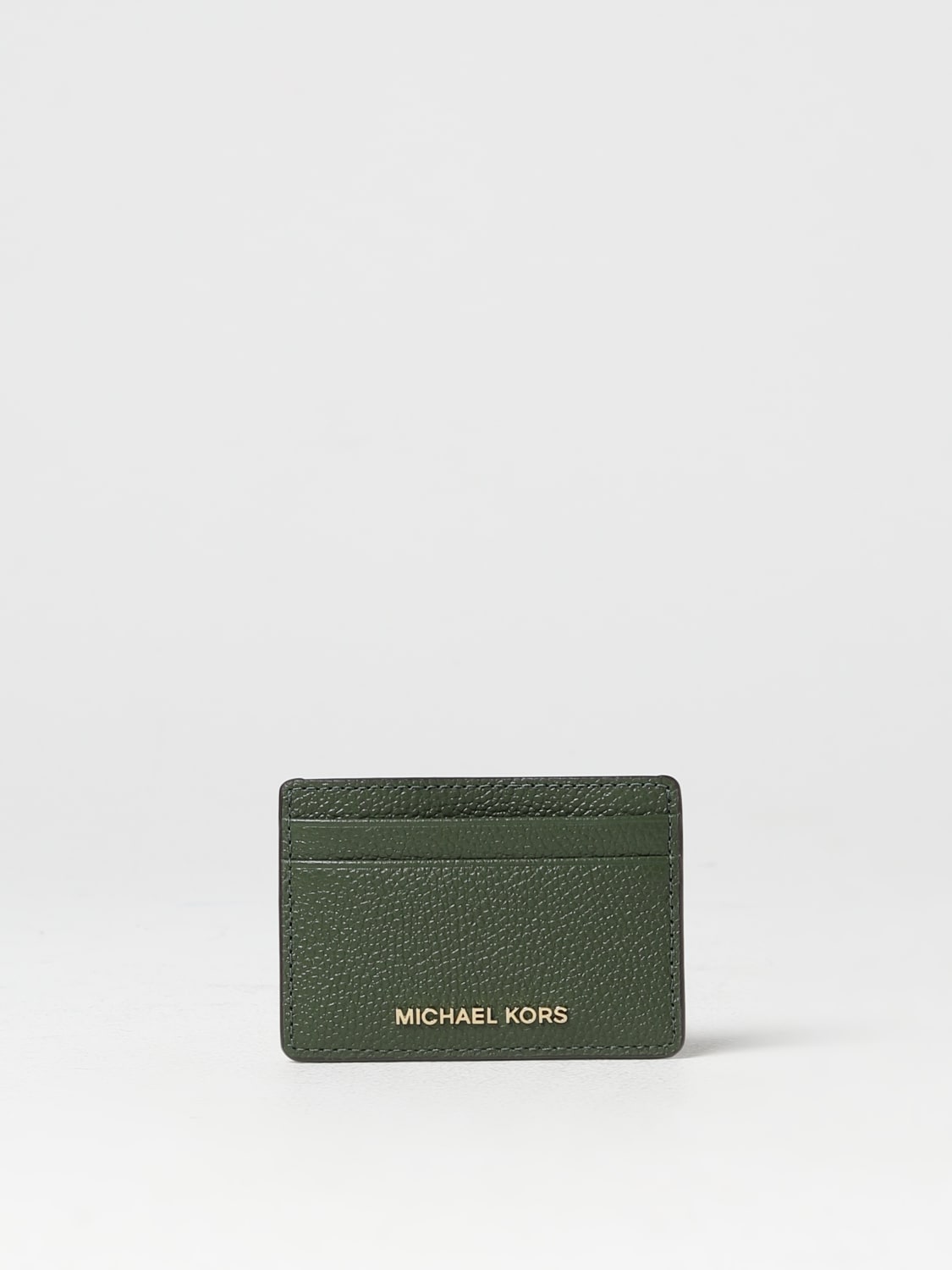 MICHAEL KORS: Michael credit card holder in micro grained leather ...