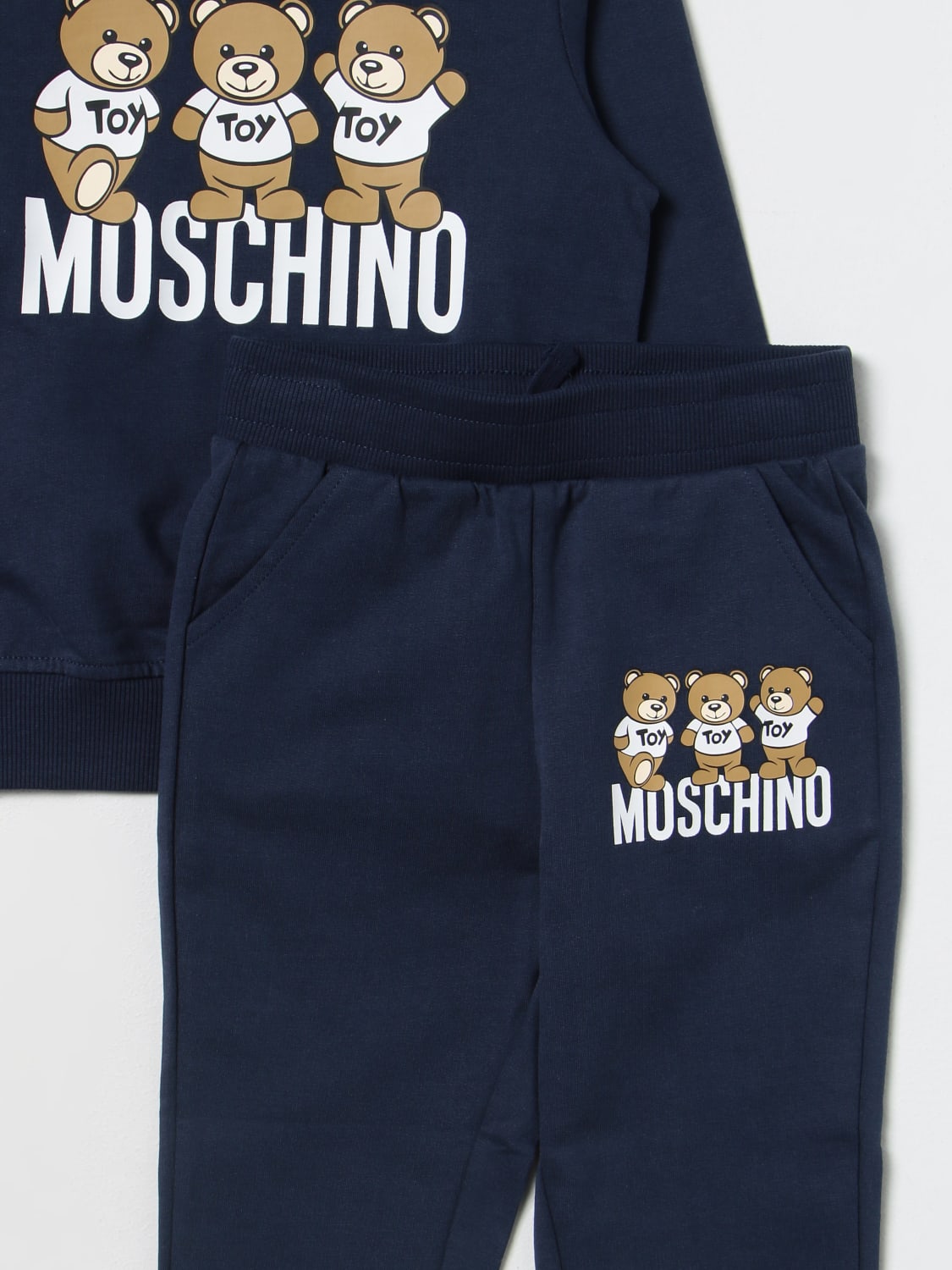 Baby printed T-shirt and pants set in red - Moschino Kids