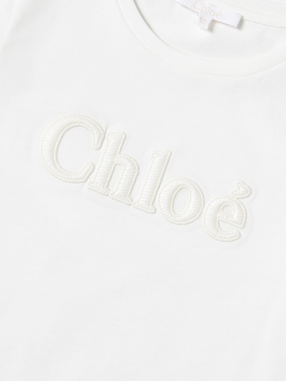CHLOÉ: cotton t-shirt - White | Chloé t-shirt C15E35 online at