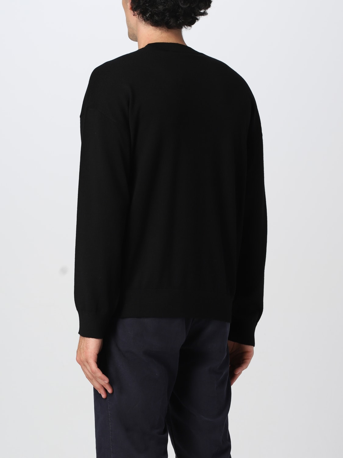 EMPORIO ARMANI: wool sweater - Black | Emporio Armani sweater ...