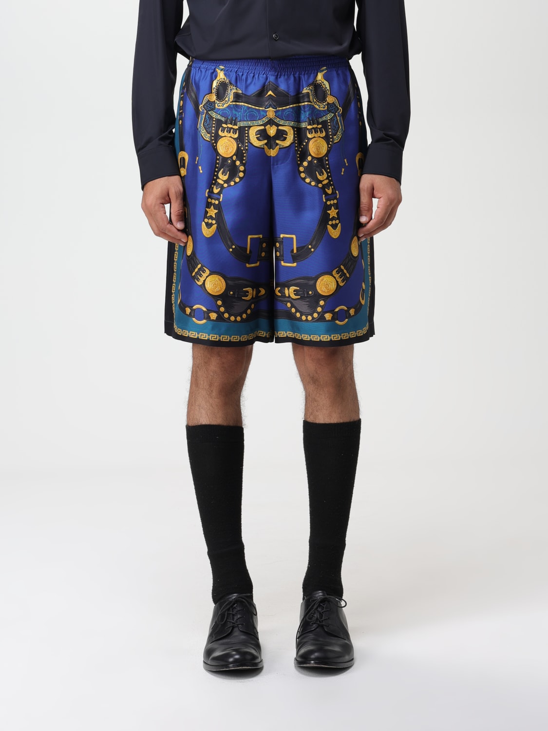 VERSACE：ショートパンツ メンズ - ブラック | GIGLIO.COMオンラインの