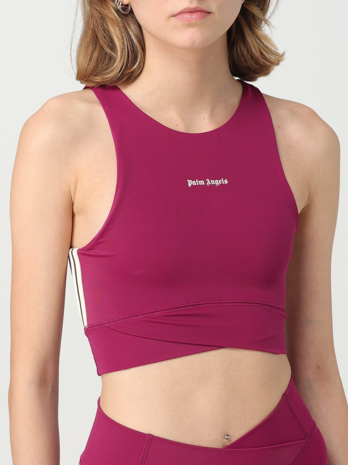 PALM ANGELS: top for women - Fuchsia  Palm Angels top PWVO039F23FAB001  online at