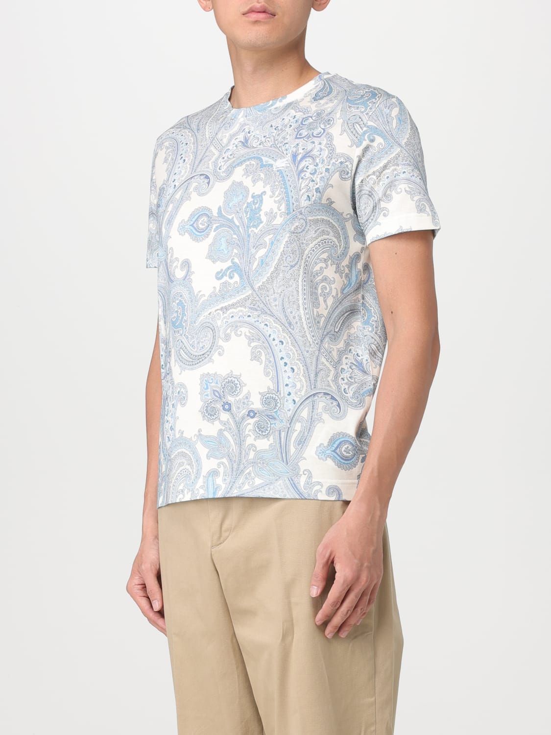 ETRO：Tシャツ メンズ - ブルー | GIGLIO.COMオンラインのEtro Tシャツ ...