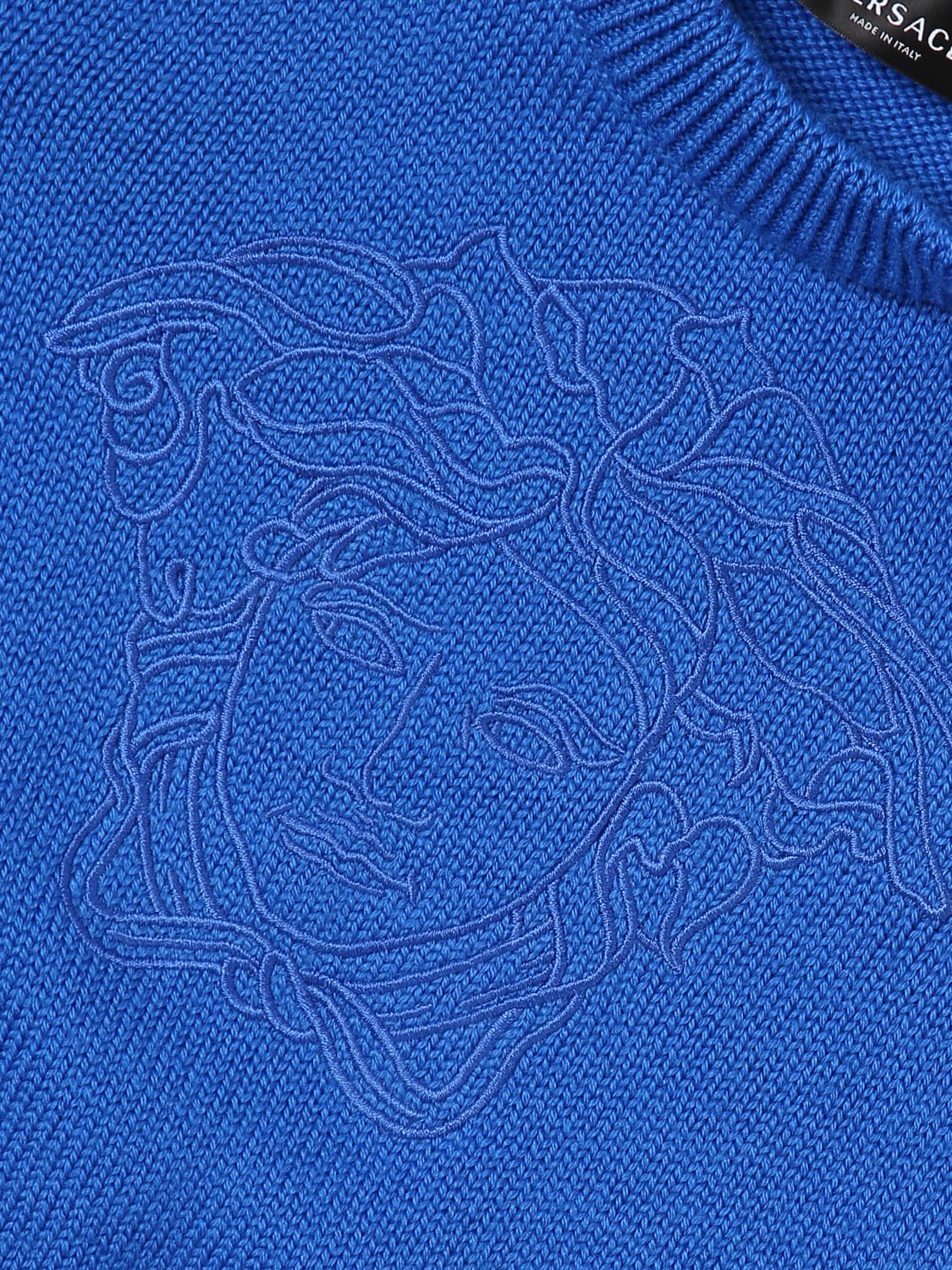 Blue on sale versace sweater