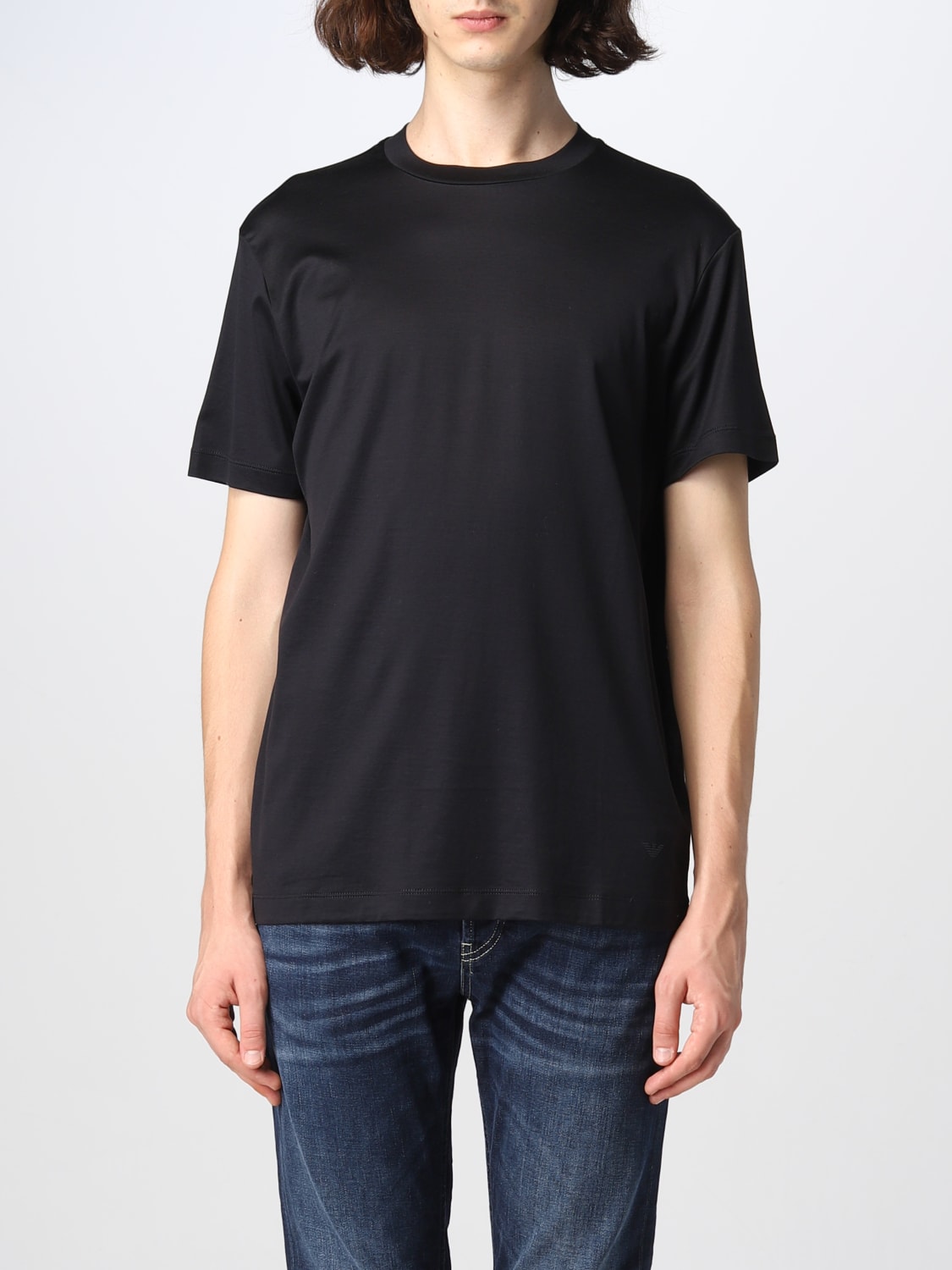 EMPORIO ARMANI：Tシャツ メンズ - ネイビー | GIGLIO.COMオンラインの