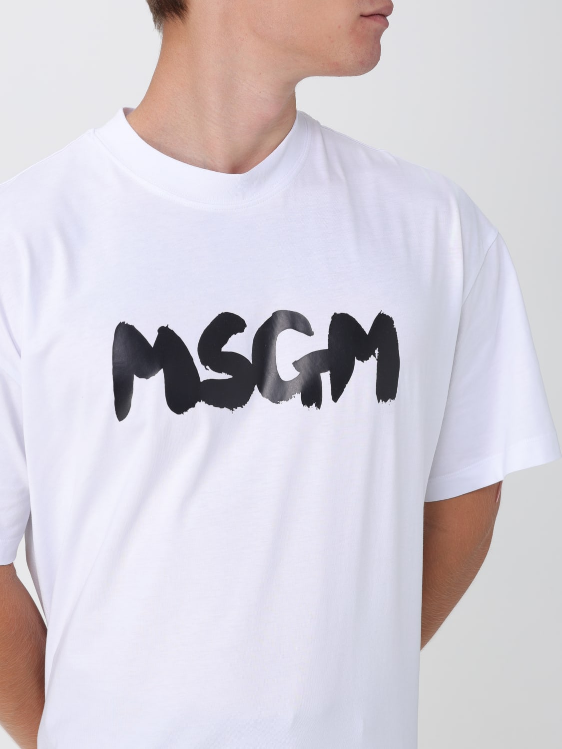 MSGM: t-shirt for man - White | Msgm t-shirt 3540MM120237798