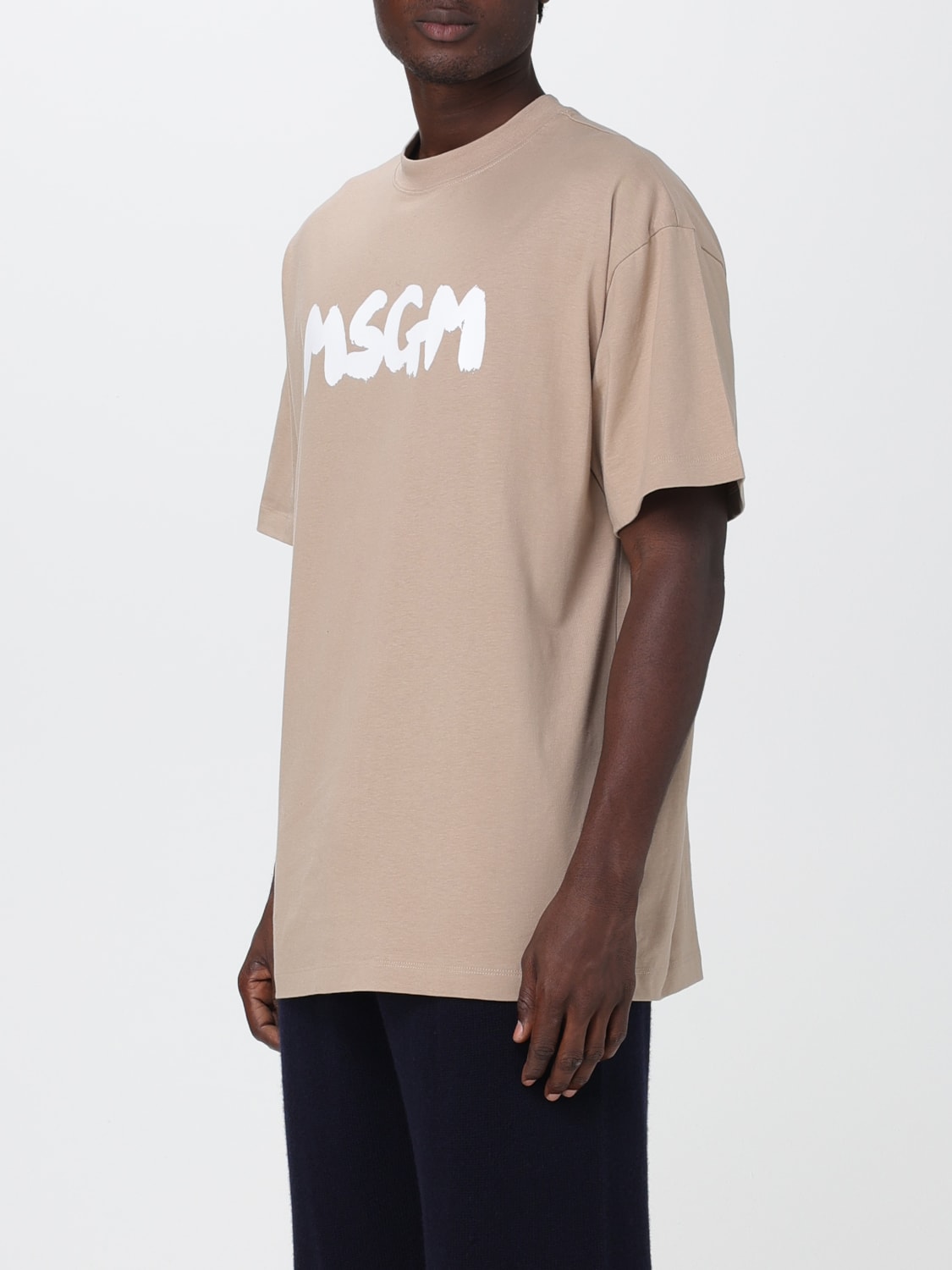 MSGM: t-shirt for man - Natural | Msgm t-shirt 3540MM120237798