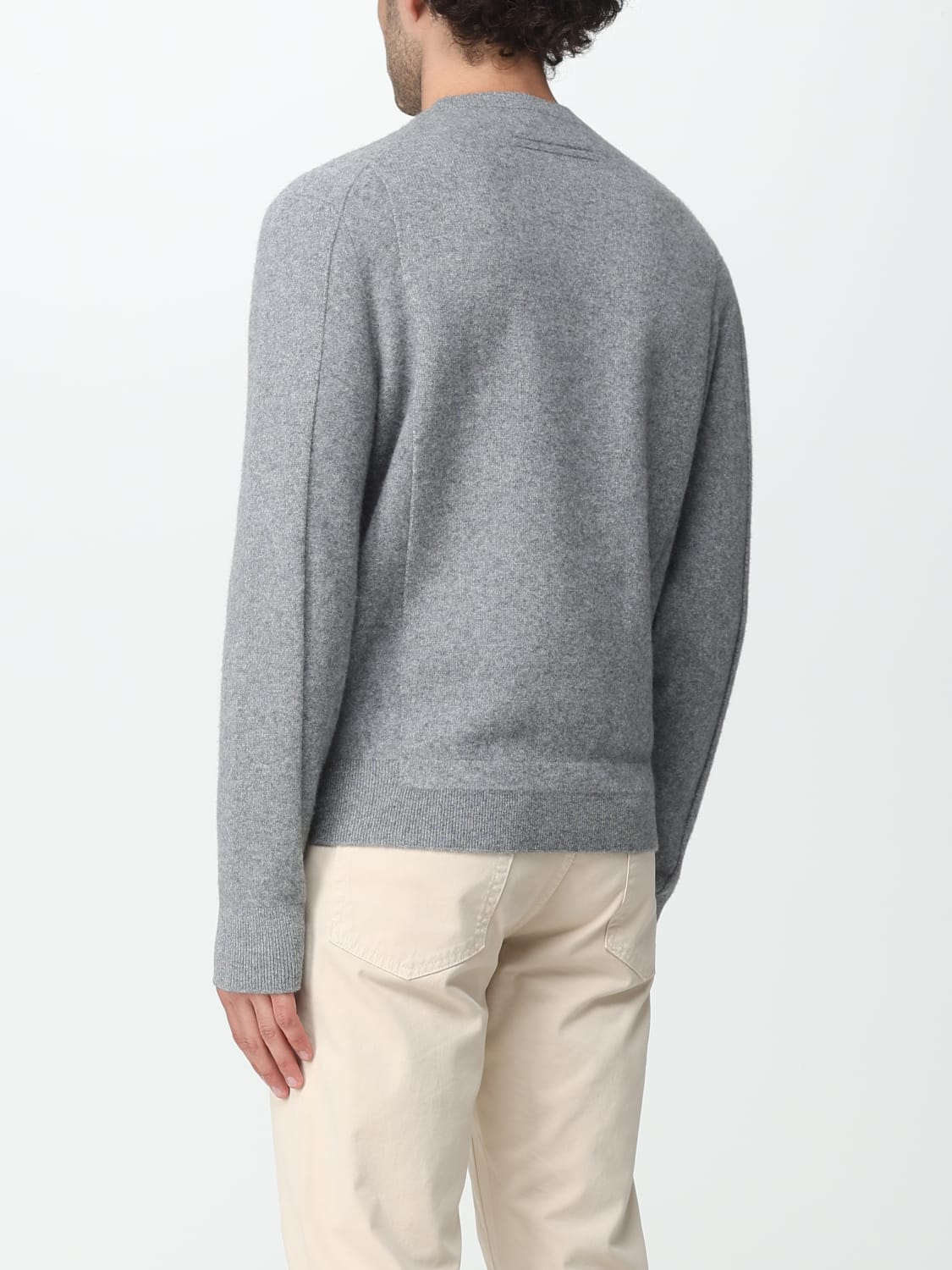 ZEGNA: sweater in wool and cashmere - Grey | Zegna sweater UCB6MA6110 ...