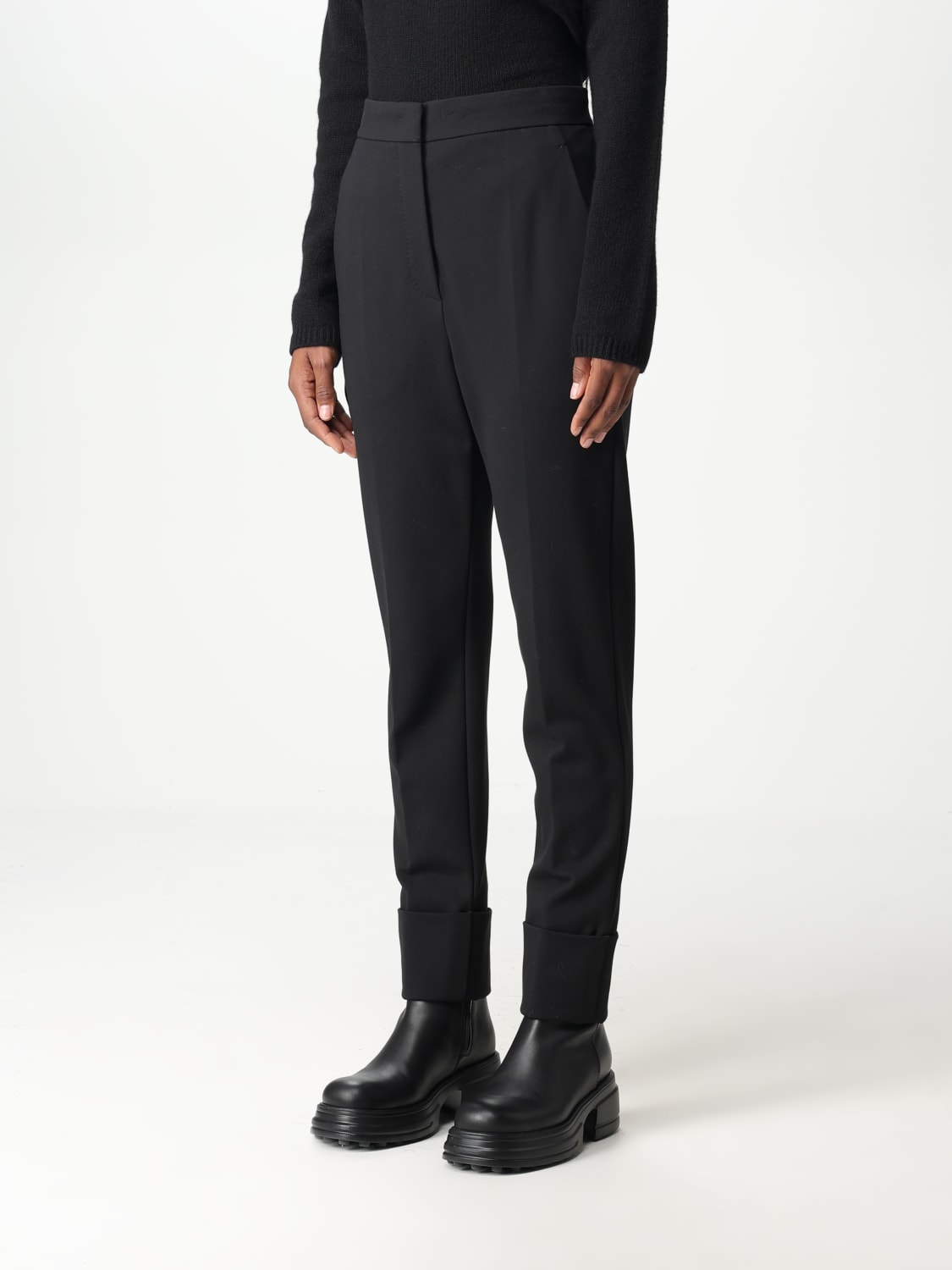 MAX MARA: pants in stretch viscose blend - Black | Max Mara pants ...