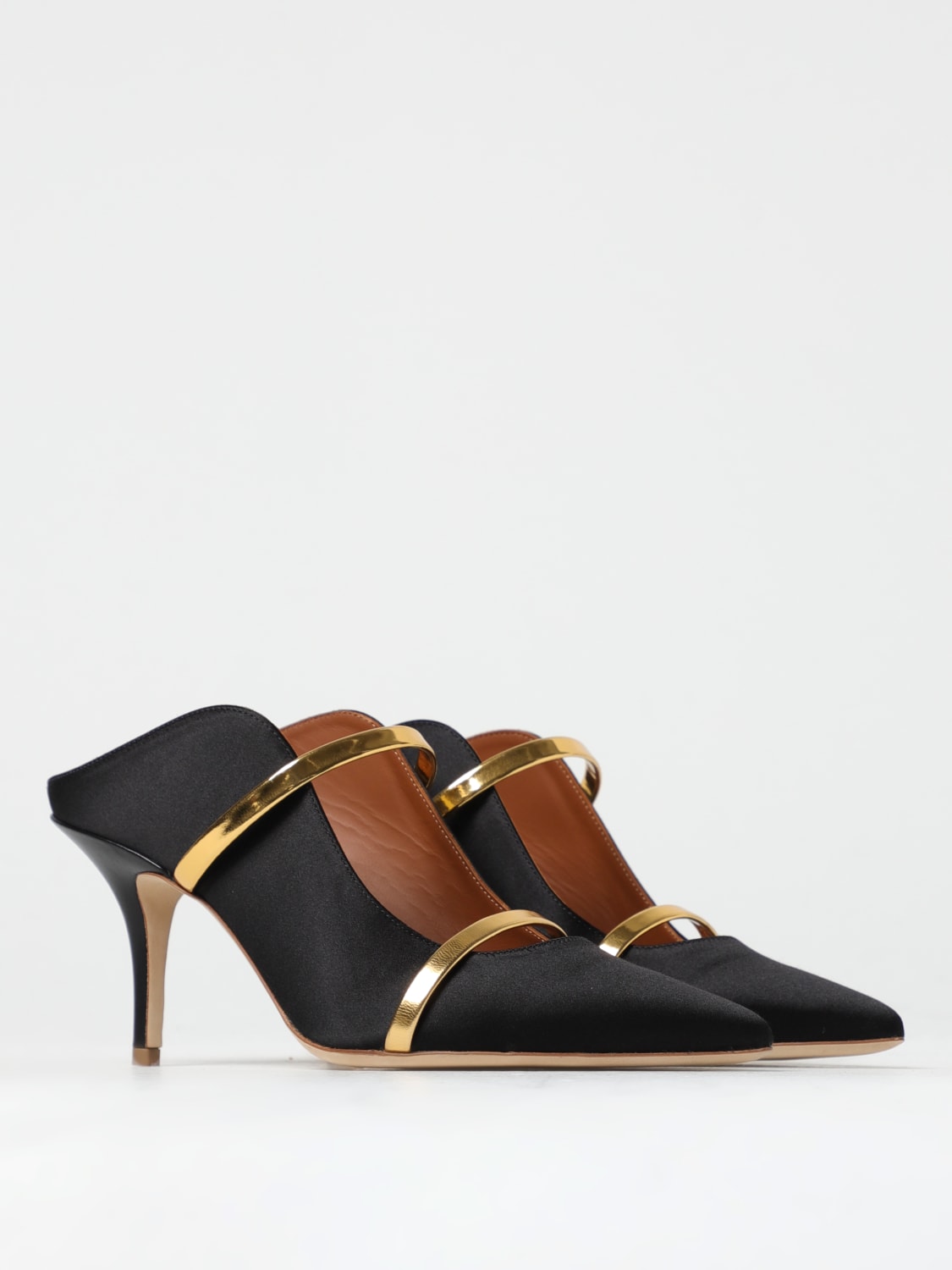 MALONE SOULIERS Maureen 70 leather mules Black Malone