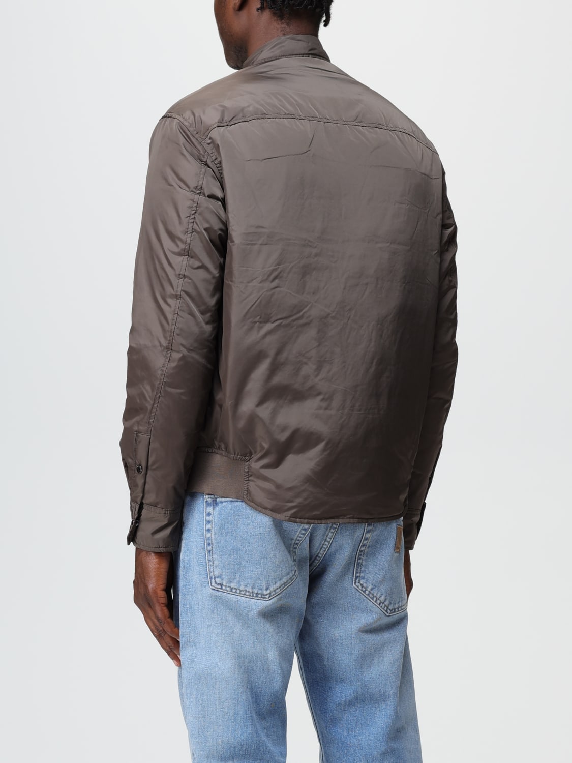 EMPORIO ARMANI: down jacket in padded nylon - Mud | Emporio