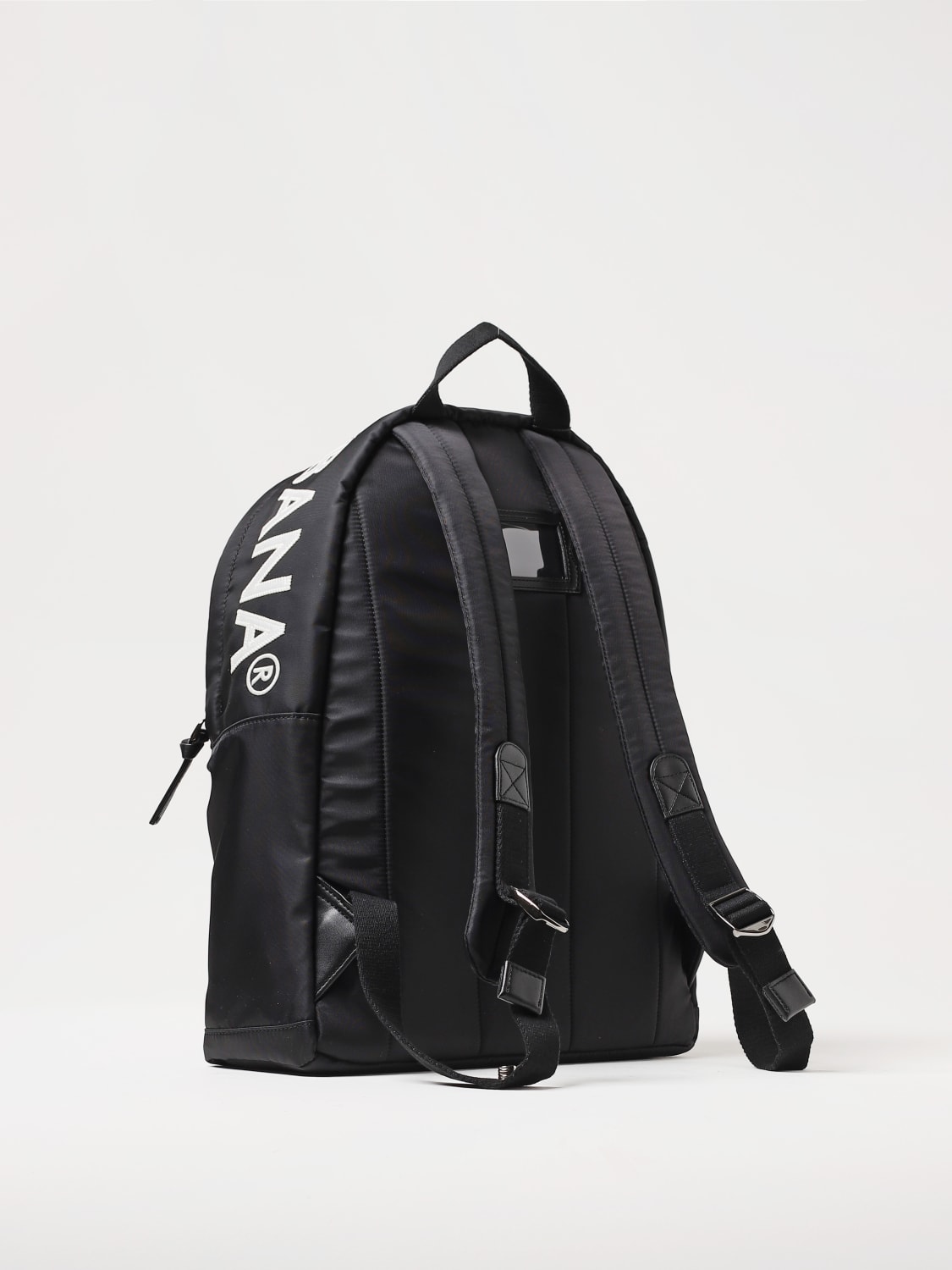DOLCE & GABBANA: backpacks in nylon with embroidered logo - Black