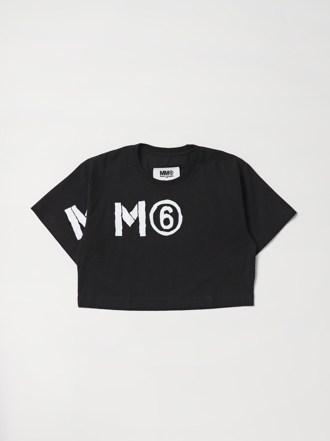 MM6 MAISON MARGIELA: t-shirt for girls - Black | Mm6 Maison