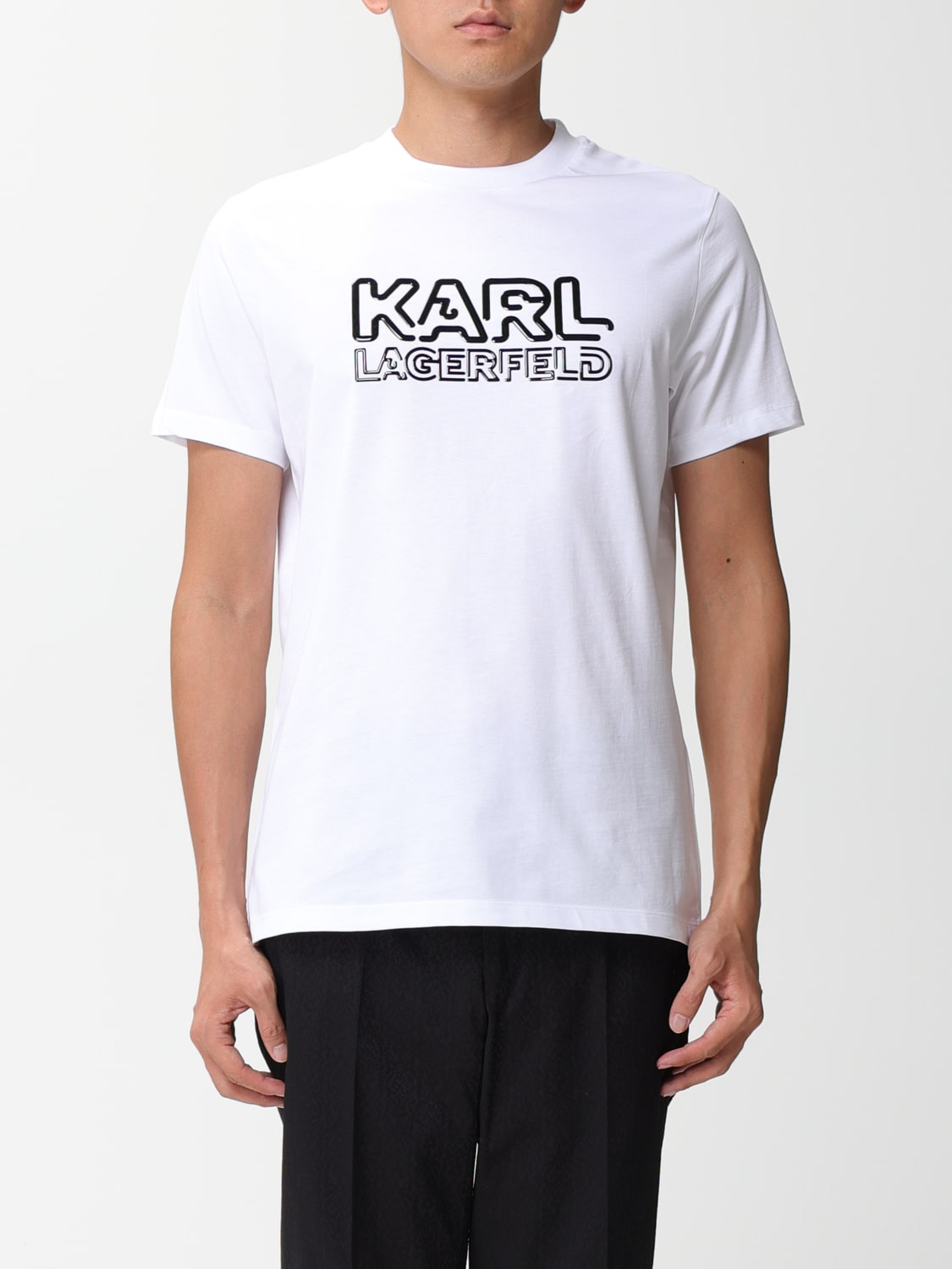 KARL LAGERFELD：Tシャツ メンズ - ホワイト | GIGLIO.COMオンラインの