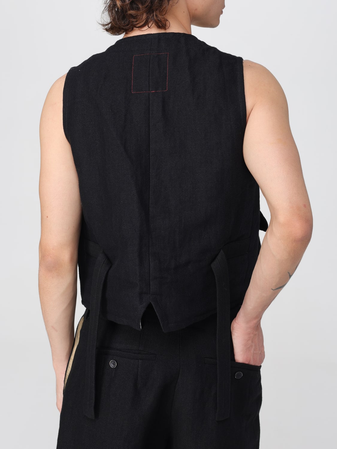 UMA WANG: suit vest for man - Black | Uma Wang suit vest UM6531 online ...