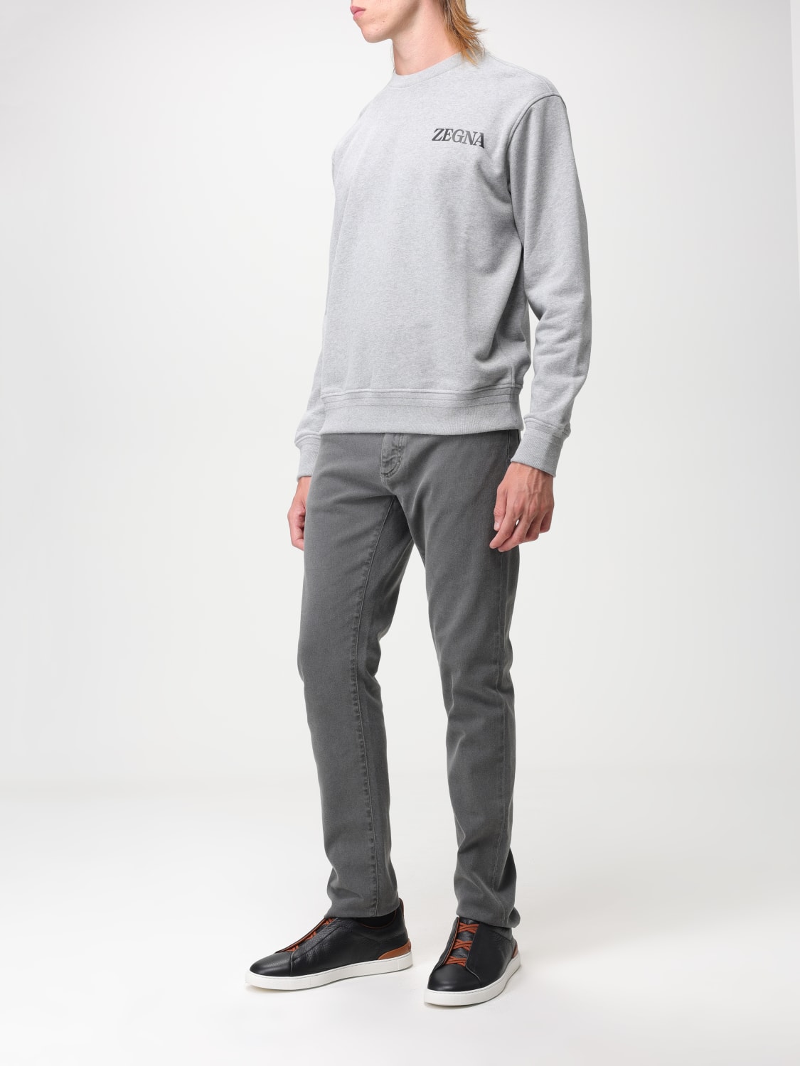 ZEGNA: Sweatshirt homme - Gris  Sweatshirt Zegna UC522A6C872 en ligne sur