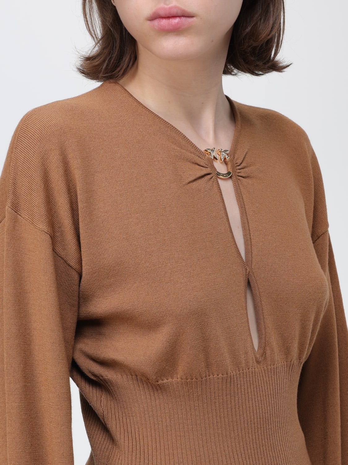 PINKO: sweater for woman - Brown | Pinko sweater 101848A15S online