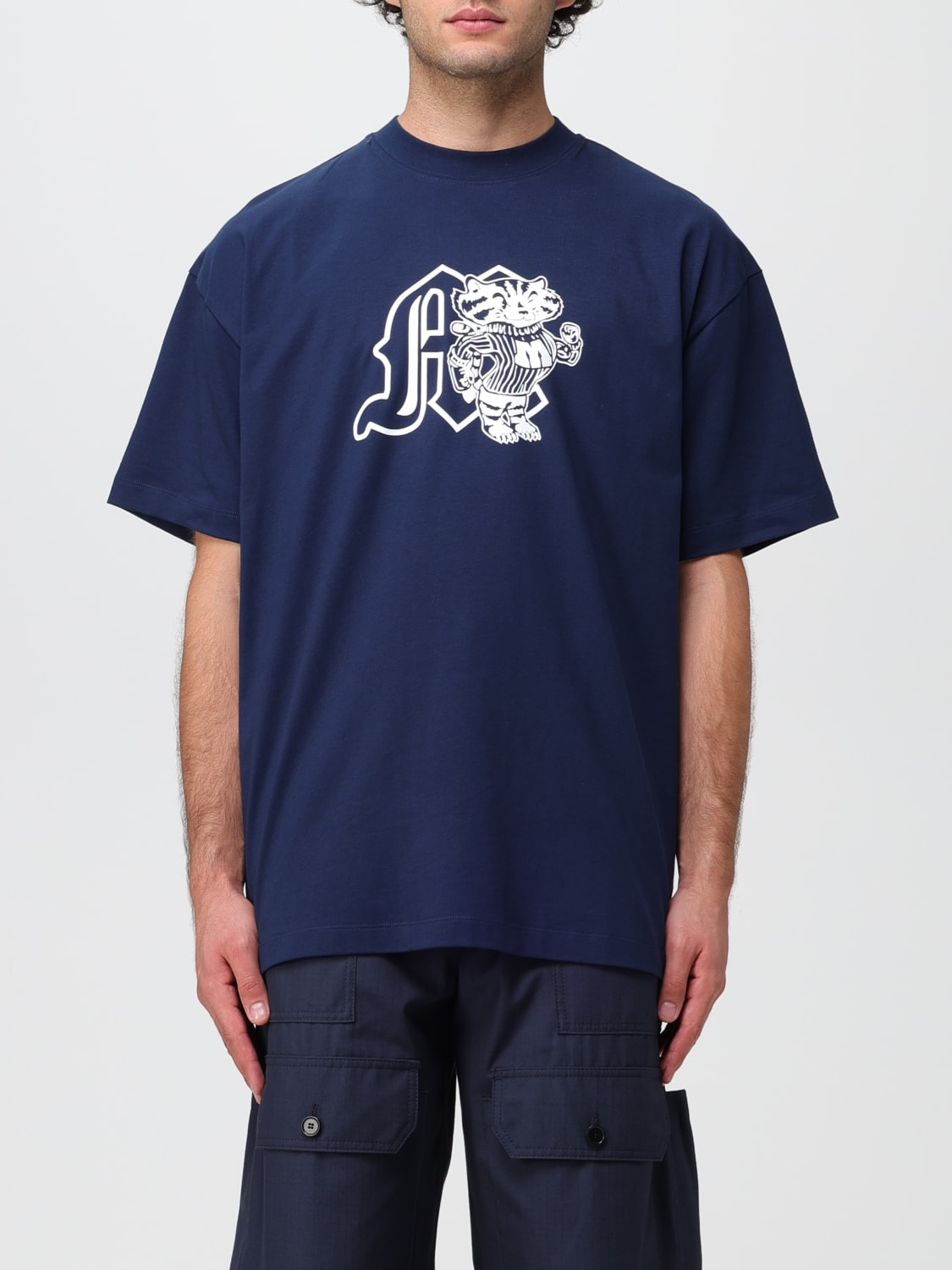 MSGM：Tシャツ メンズ - ネイビー | GIGLIO.COMオンラインのMsgm T