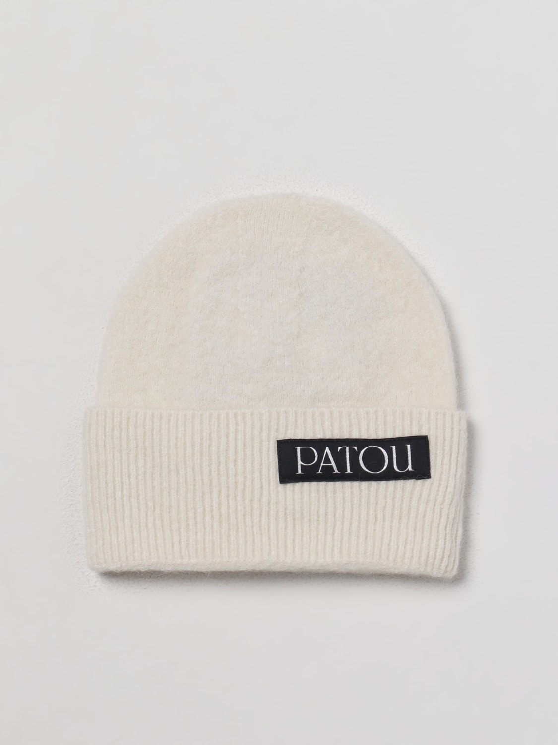 新品 PATOU(パトゥ) アルパカブレンドビーニー ニット帽 ホワイト-ポルトガル製