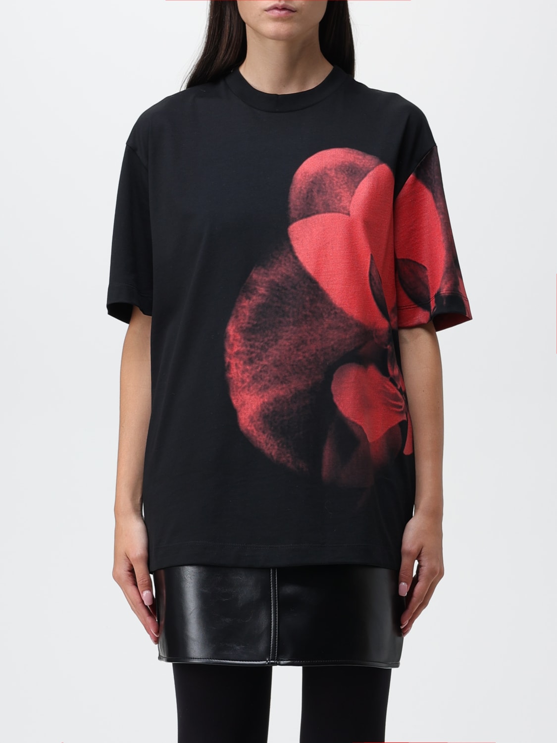 ALEXANDER MCQUEEN T shirt femme Noir T Shirt Alexander