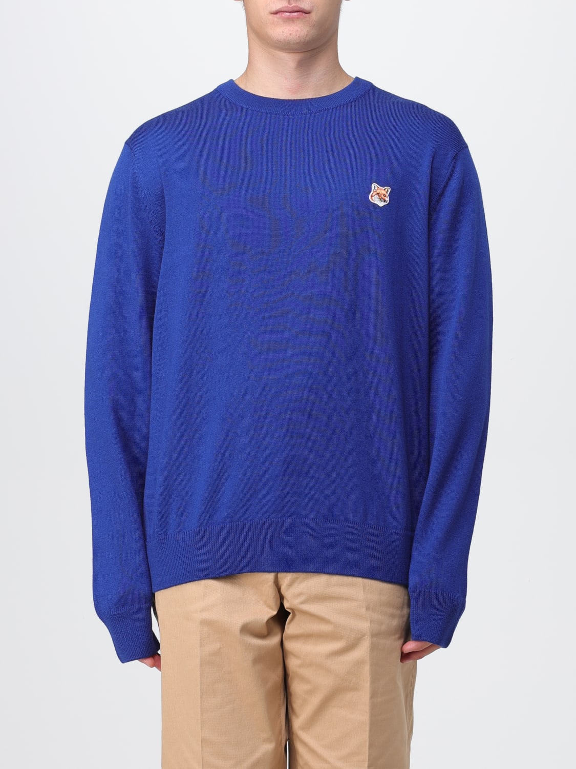 MAISON KITSUN Pull homme Bleu Pull Maison Kitsun