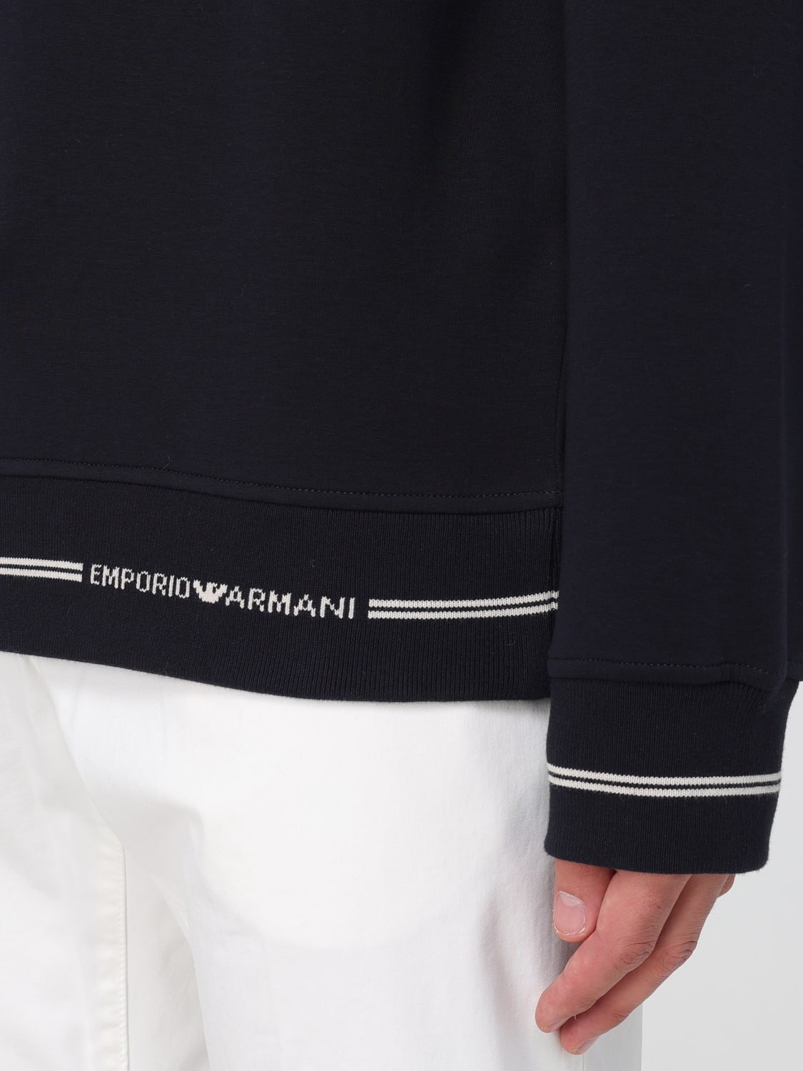 Armani tape online sweatshirt