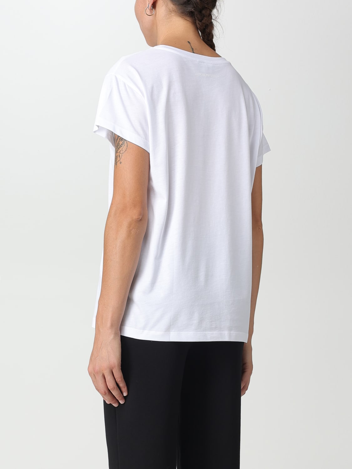 EMPORIO ARMANI：Tシャツ レディース - ホワイト | GIGLIO.COM