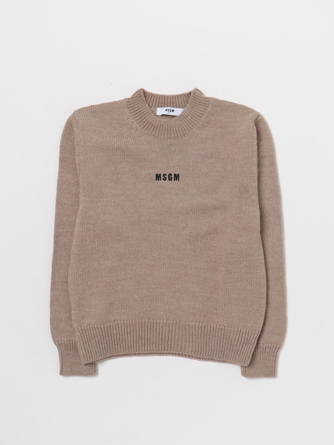 MSGM Printed ribbed-knit sweater