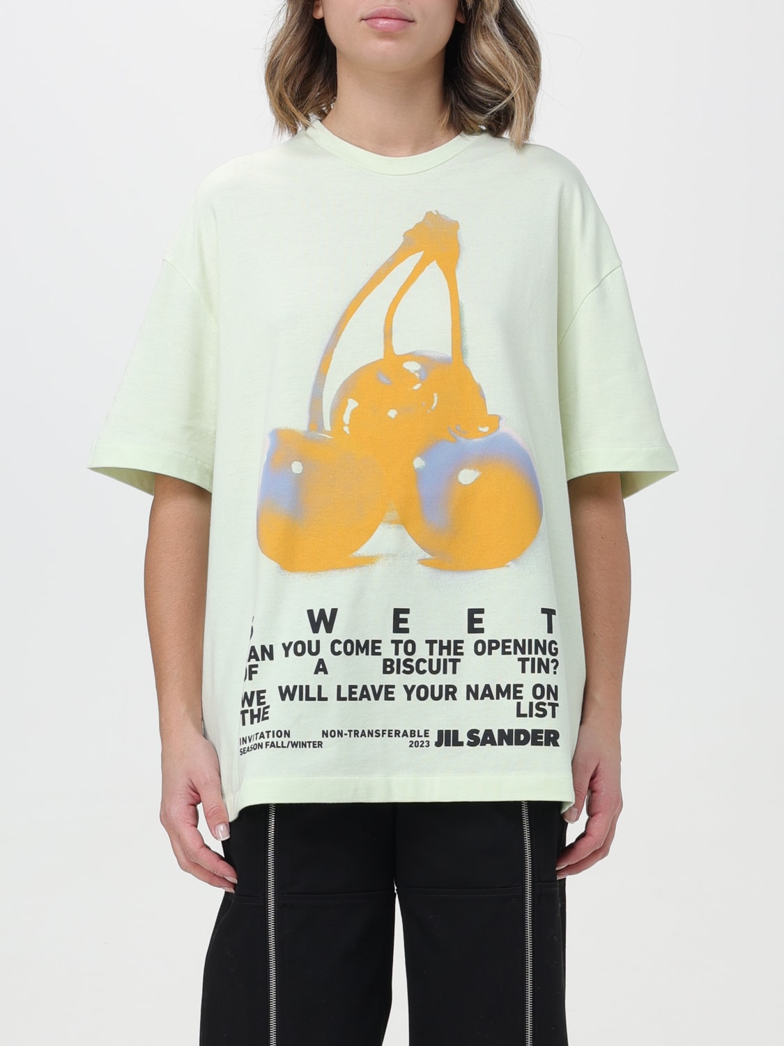 JIL SANDER: t-shirt for woman - Green | Jil Sander t-shirt