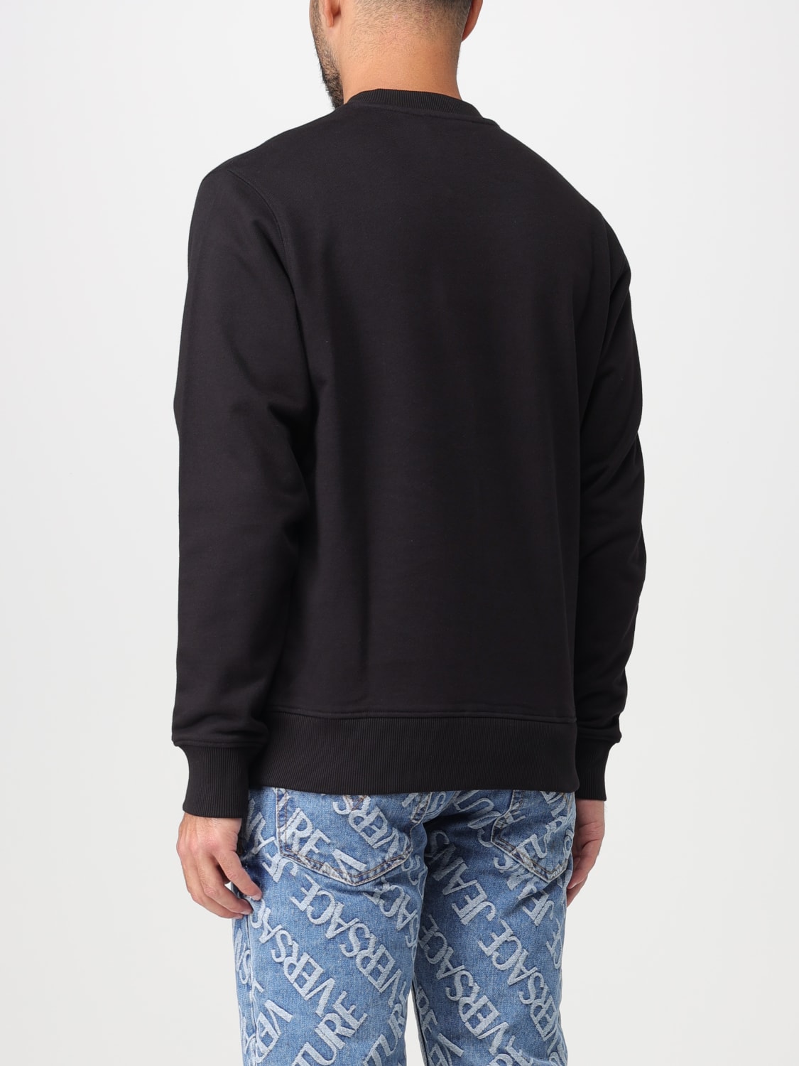 Versace jeans crew on sale neck sweatshirt black