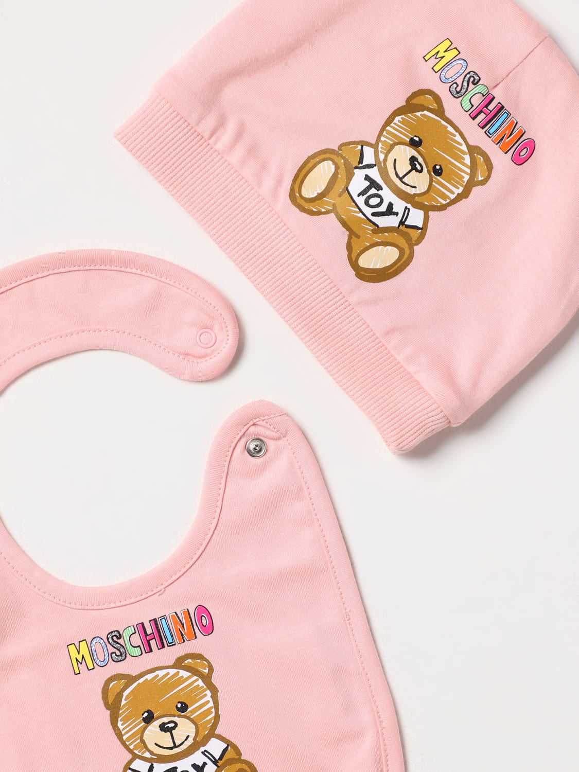 Set 2 pezzi Moschino Baby in cotone con logo stampato