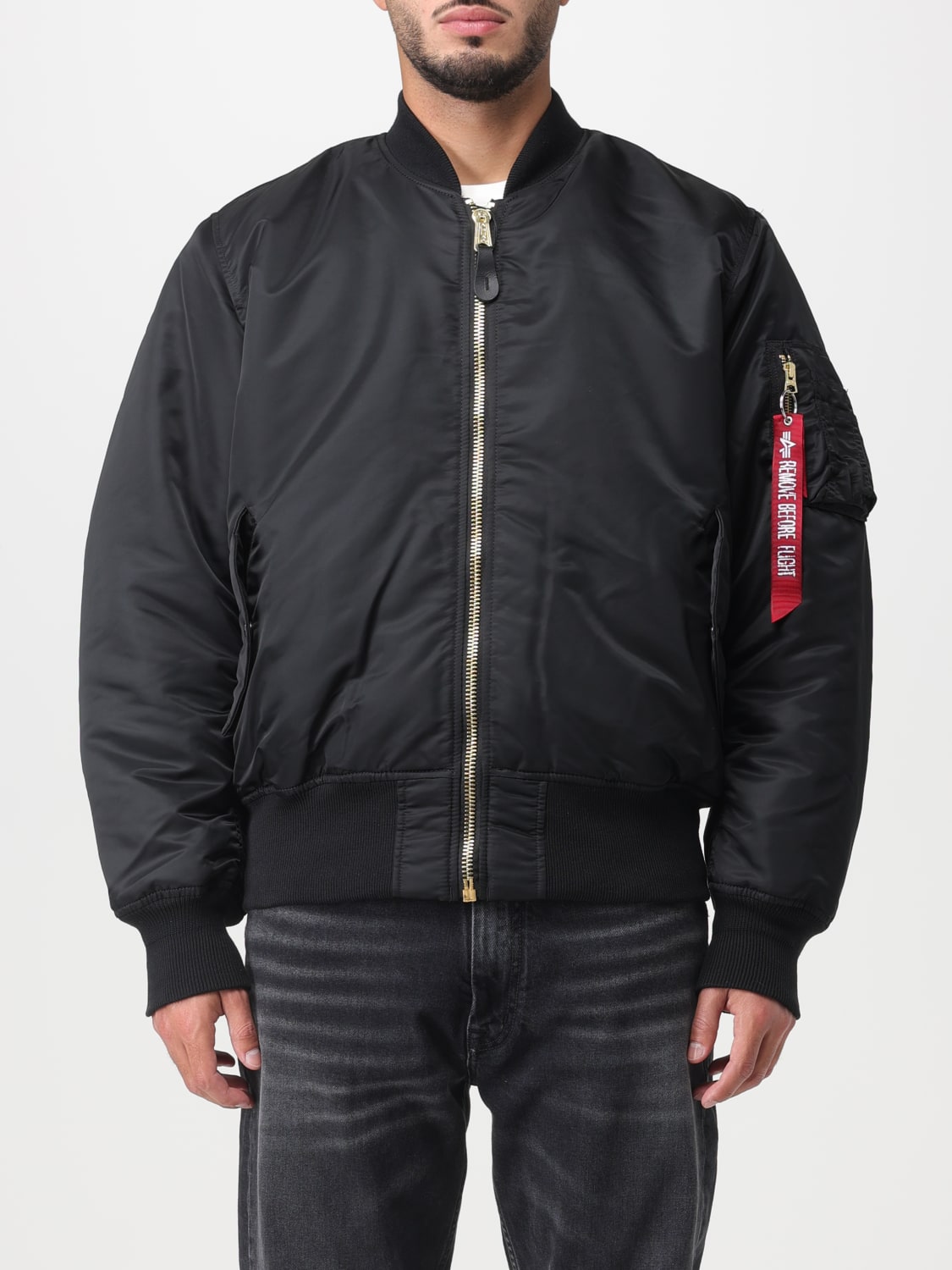 ALPHA INDUSTRIES: jacket for man - Black | Alpha Industries jacket 100101  online at