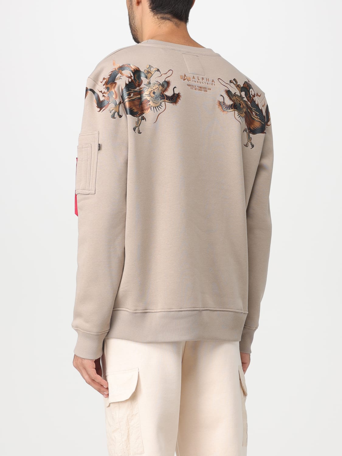 ALPHA INDUSTRIES: sweatshirt for man - Mud | Alpha Industries sweatshirt  136301 online at | 