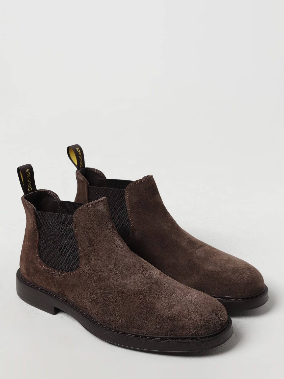 DOUCAL'S CHELSEA BOOT IN SUEDE Man Dark Brown