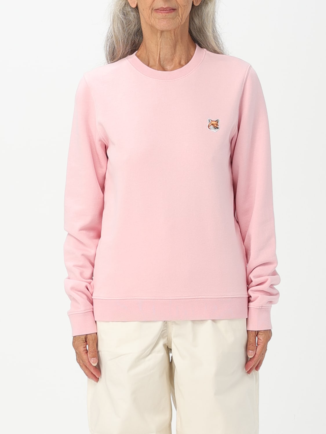 MAISON KITSUNÉ: cotton sweatshirt - Pink | Maison Kitsuné