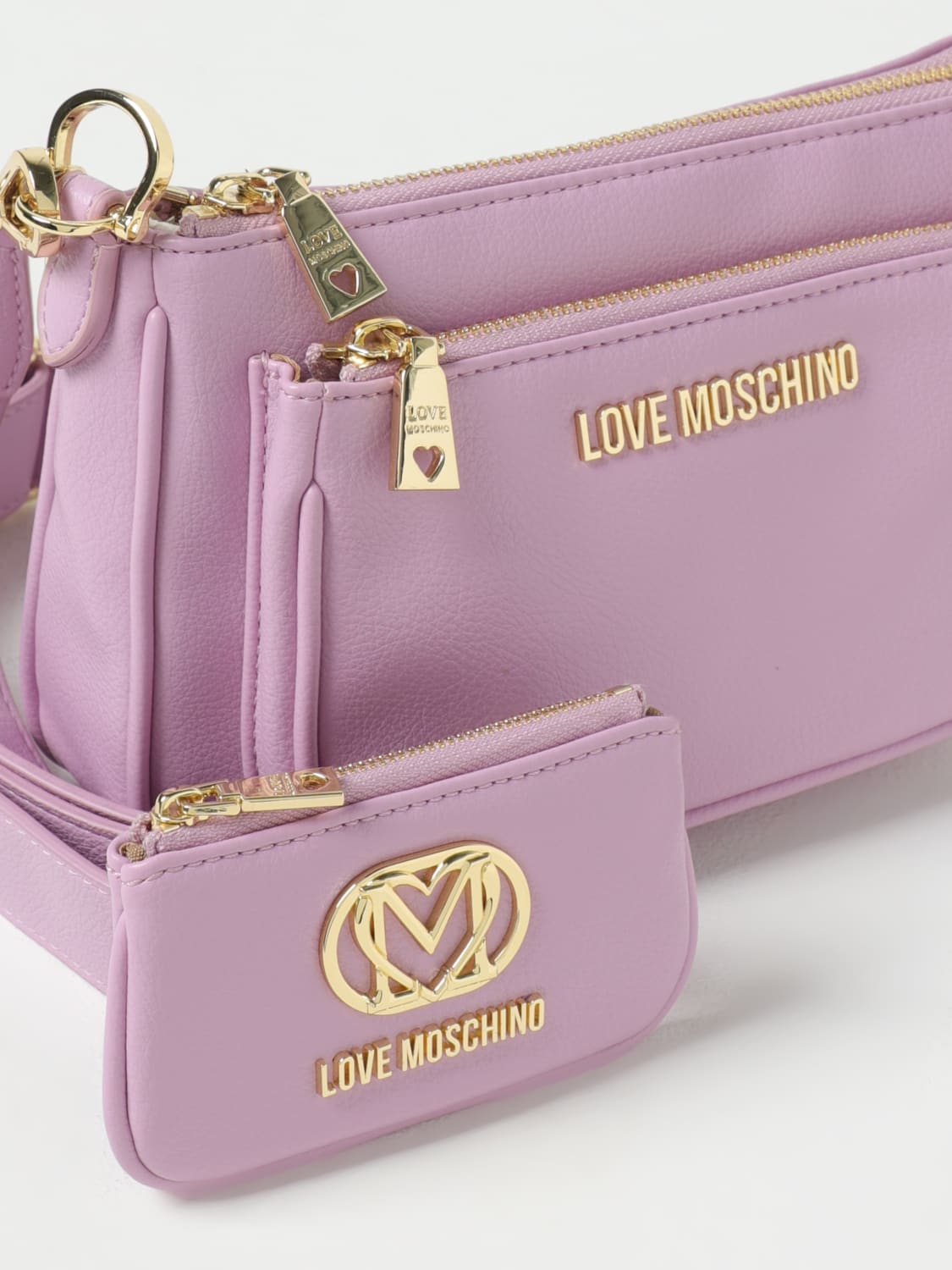 LOVE MOSCHINO BORSA A SPALLA: Borsa in pelle sintetica con pochette, Borsa  A Spalla Love Moschino donna - JC4088PP1HLN Nero